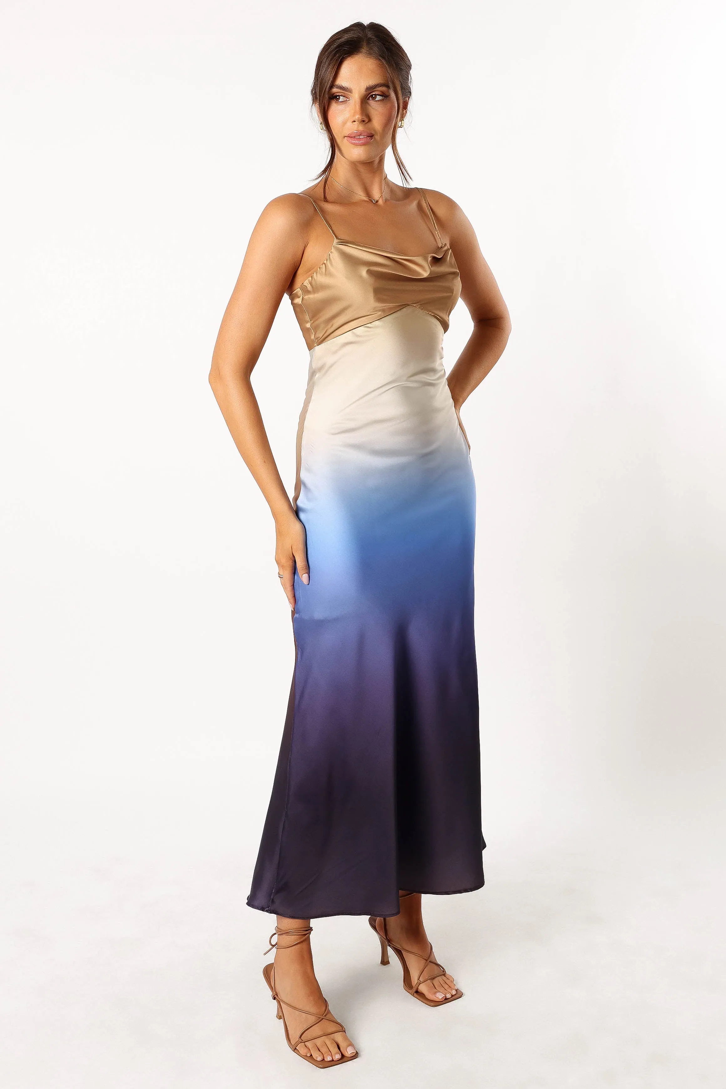 Dusk Midi Slip Dress - Navy Ombre sold by Petal & Pup product image thumbnail 5