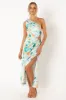 Leighton One Shoulder Midi Dress - Light Blue sold by Petal & Pup