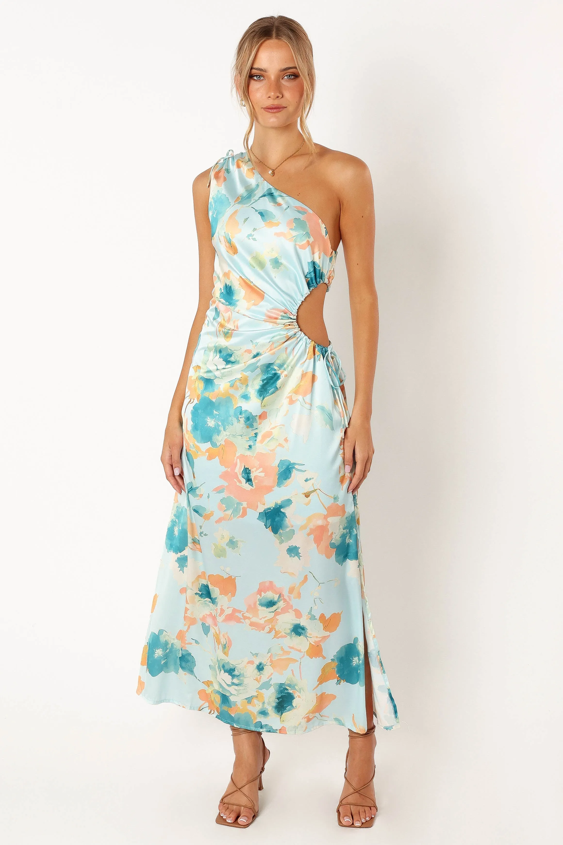 Leighton One Shoulder Midi Dress - Light Blue sold by Petal & Pup product image thumbnail 3