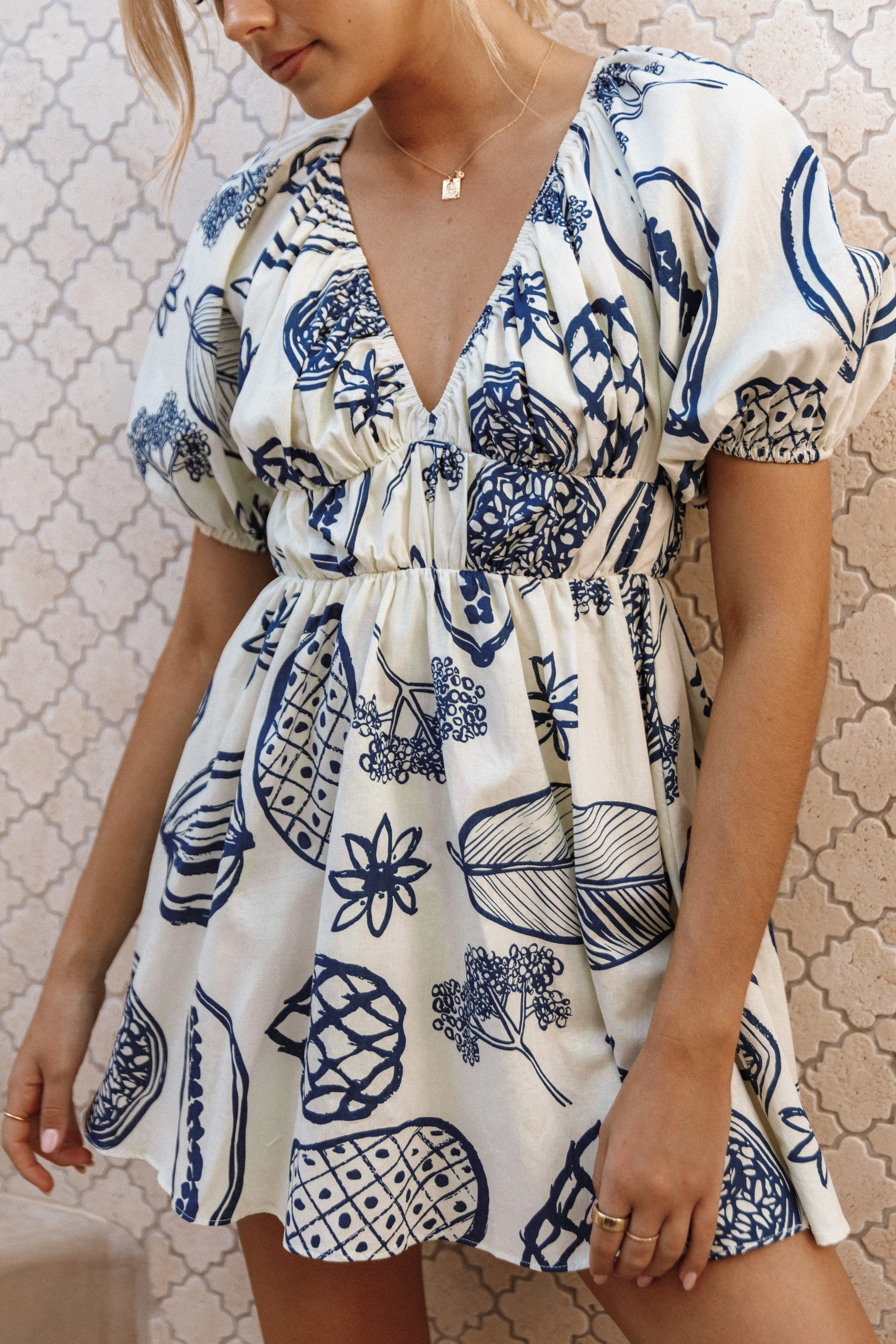 Reeves Mini Dress - Navy sold by Petal & Pup