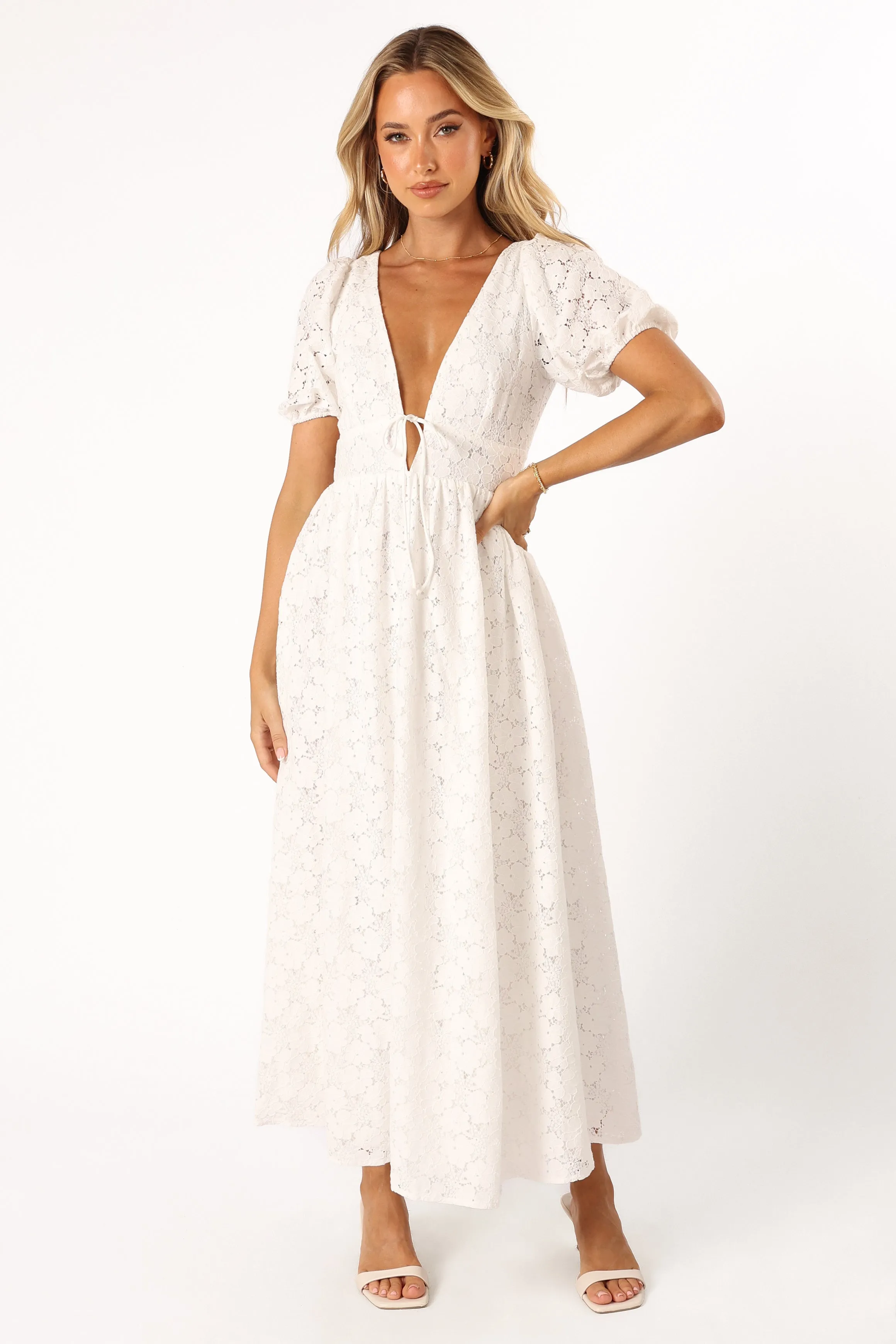 Ayden Midi Dress - White sold by Petal & Pup product image thumbnail 5