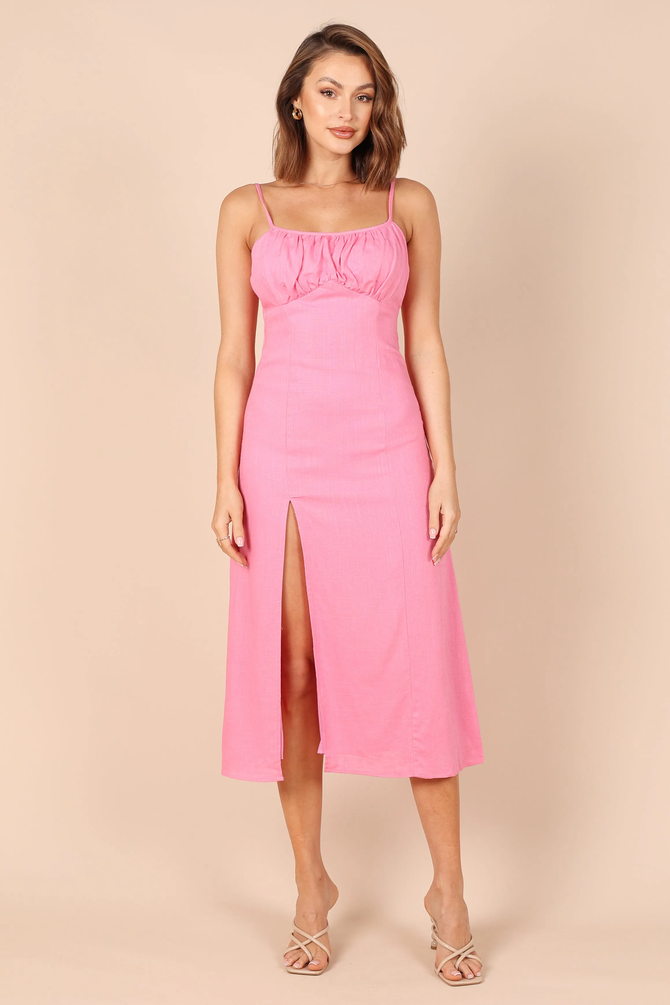 Krystal Midi Dress - Hot Pink sold by Petal & Pup