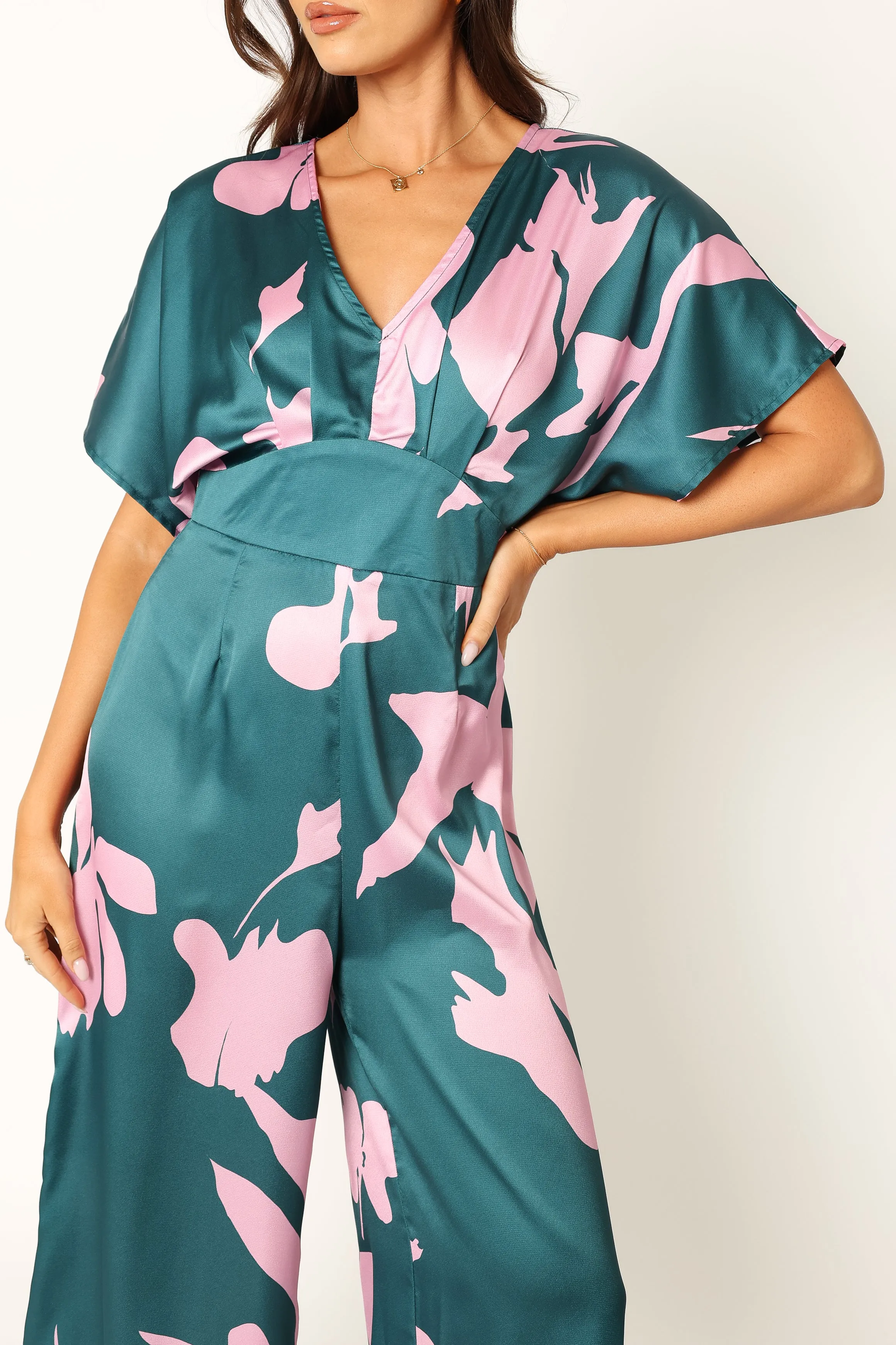 Lilah Jumpsuit - Teal Floral sold by Petal & Pup product image thumbnail 2