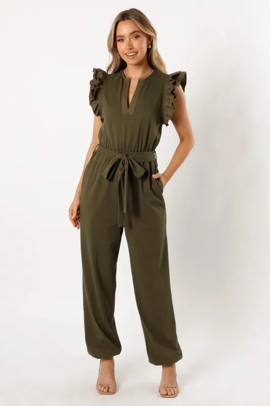 Nixon Jumpsuit - Olive made by Petal & Pup