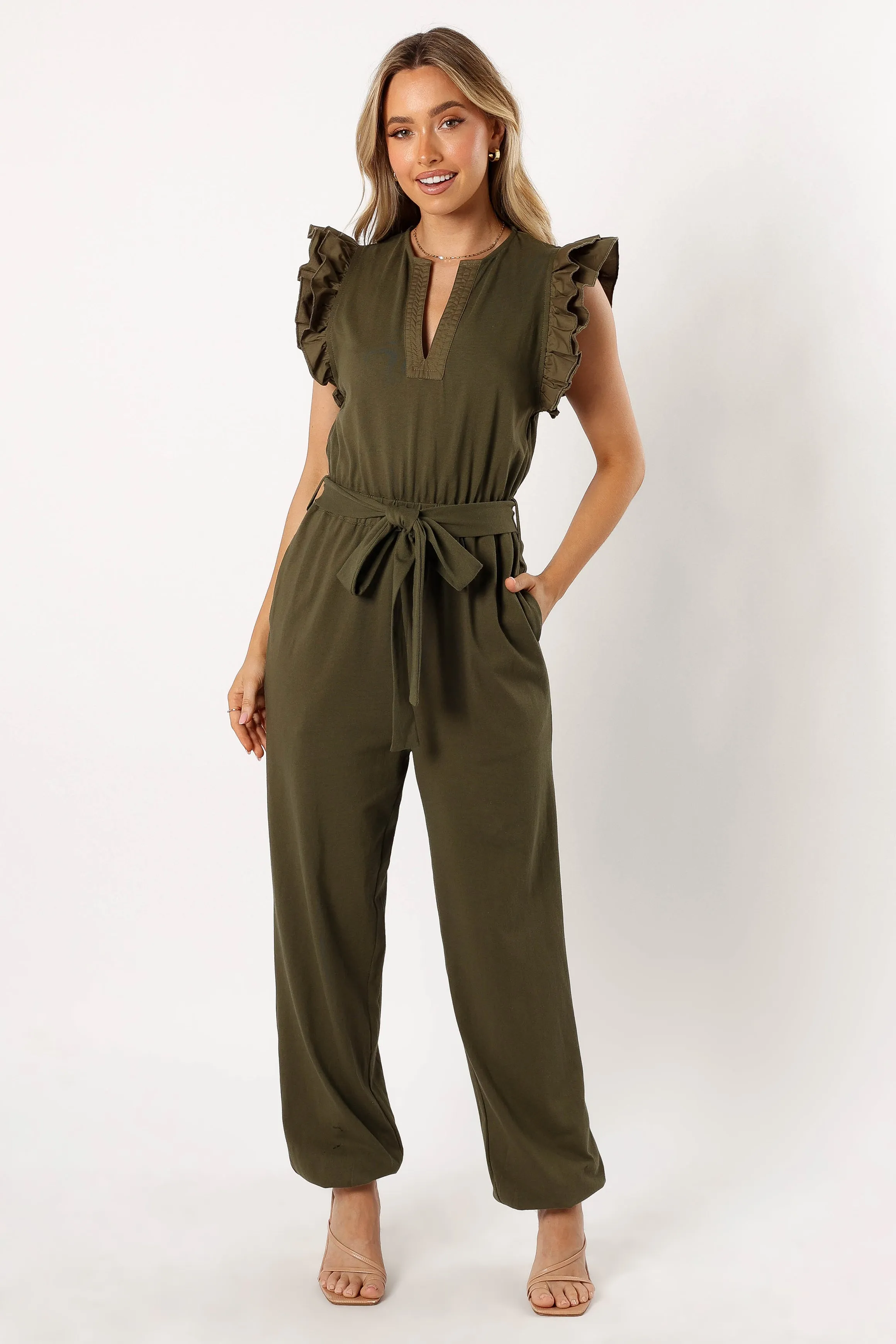 Nixon Jumpsuit - Olive sold by Petal & Pup