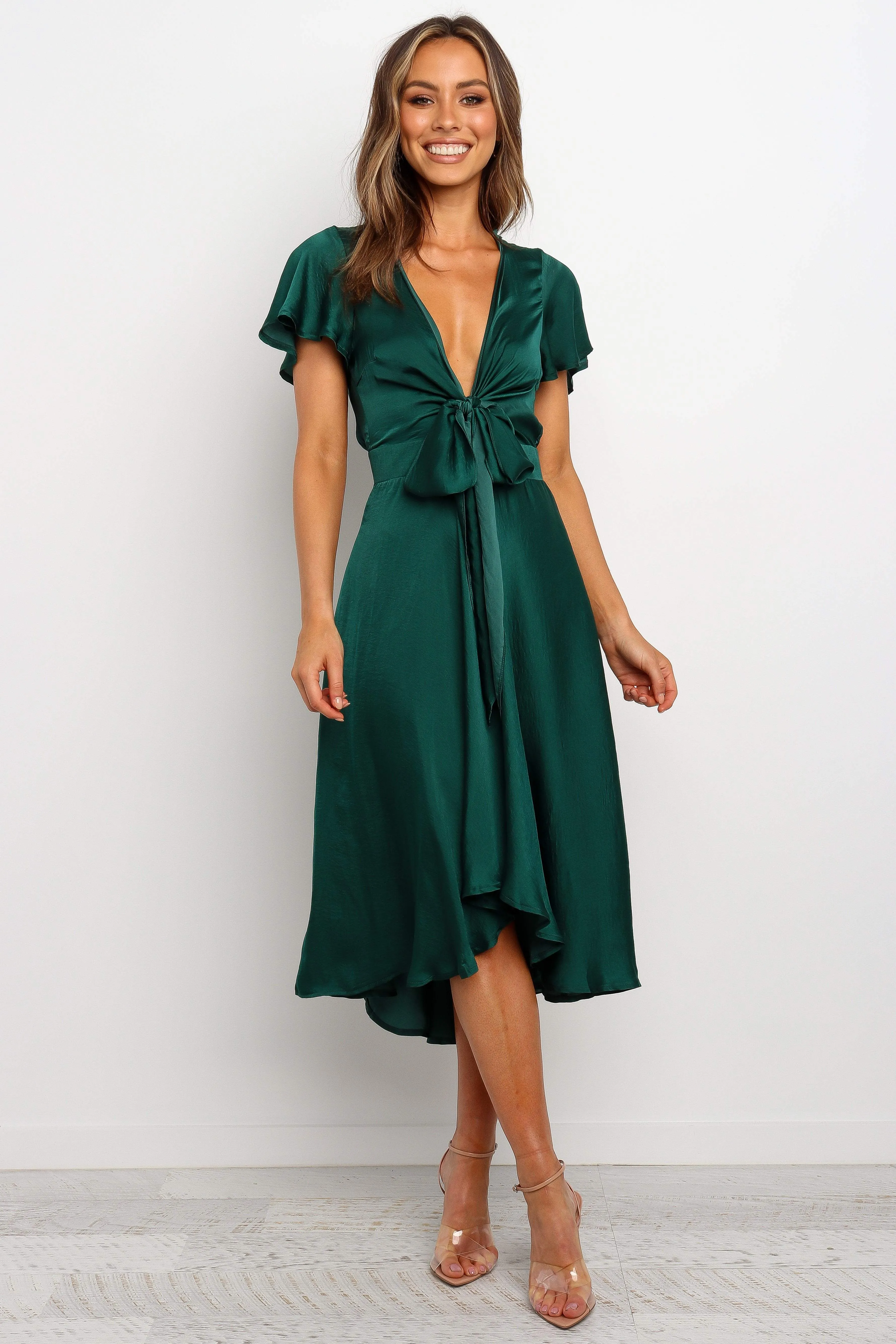 Montrose Dress - Emerald sold by Petal & Pup