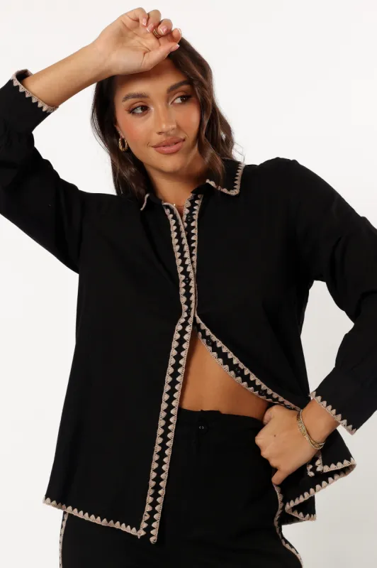 Calyse Top - Black sold by Petal & Pup