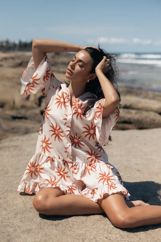 Ren Long Sleeve Mini Dress - Soleil sold by Petal & Pup