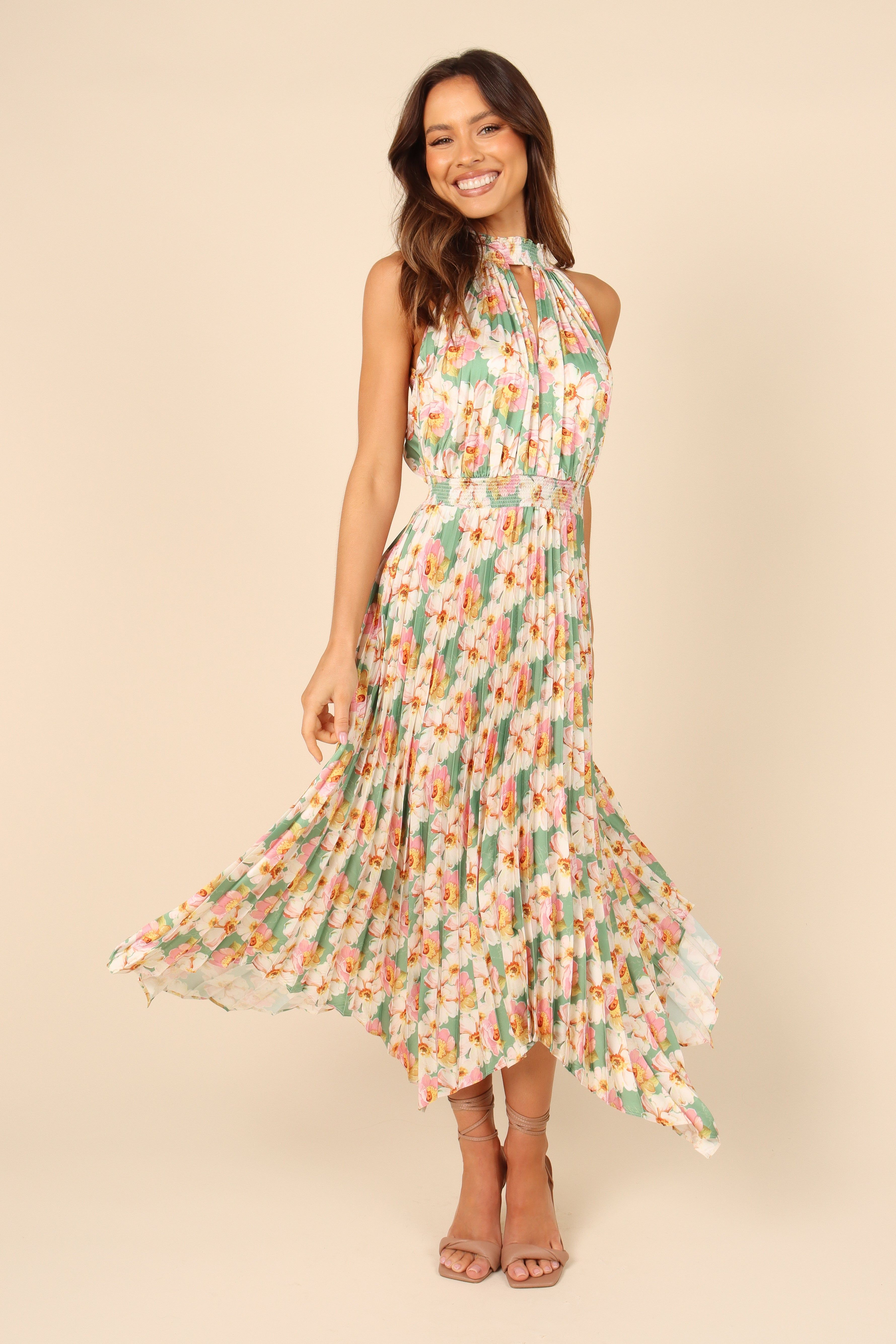 Dominique Dress - Sage Floral sold by Petal & Pup