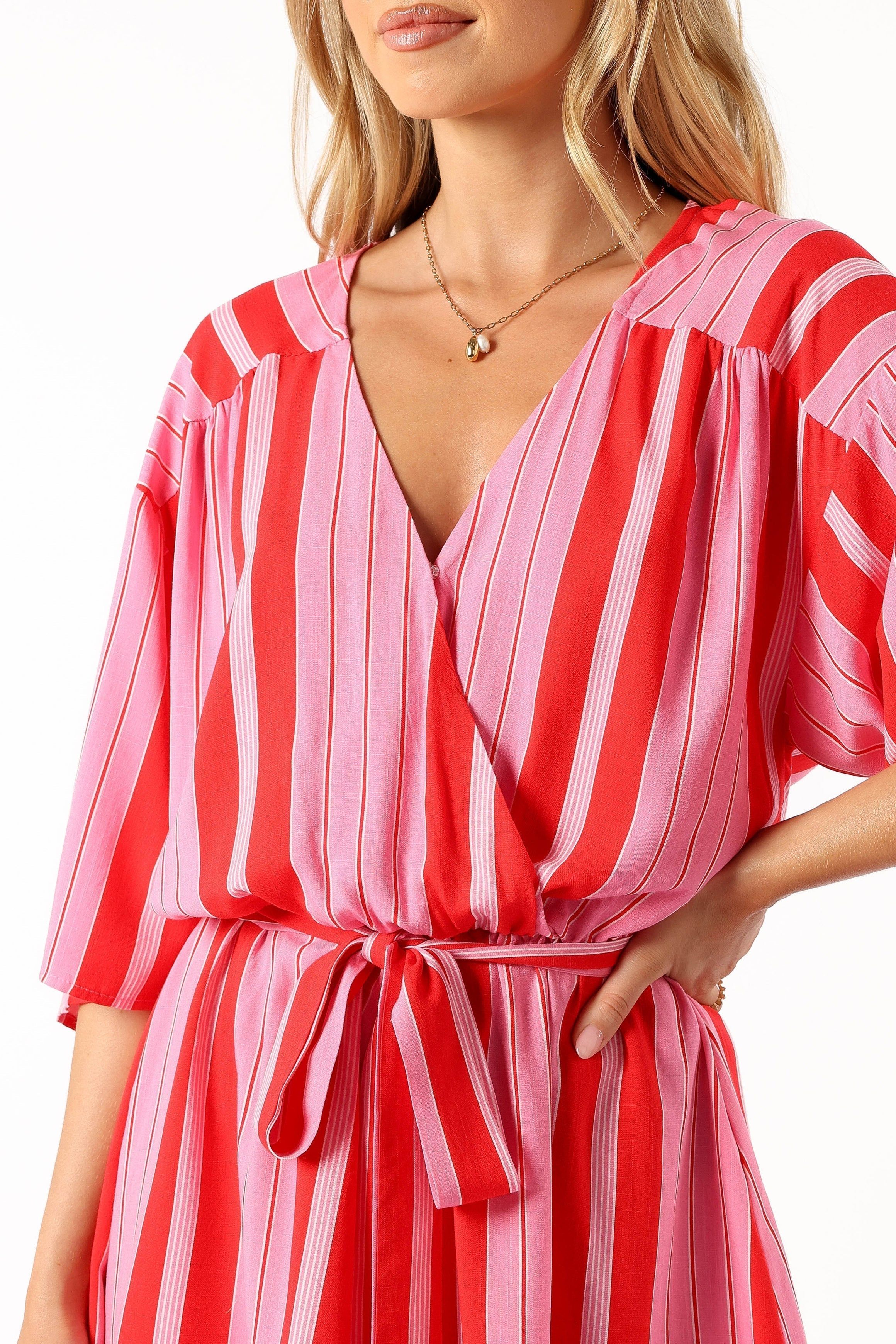 Deena playsuit - Pink Stripe sold by Petal & Pup product image thumbnail 2