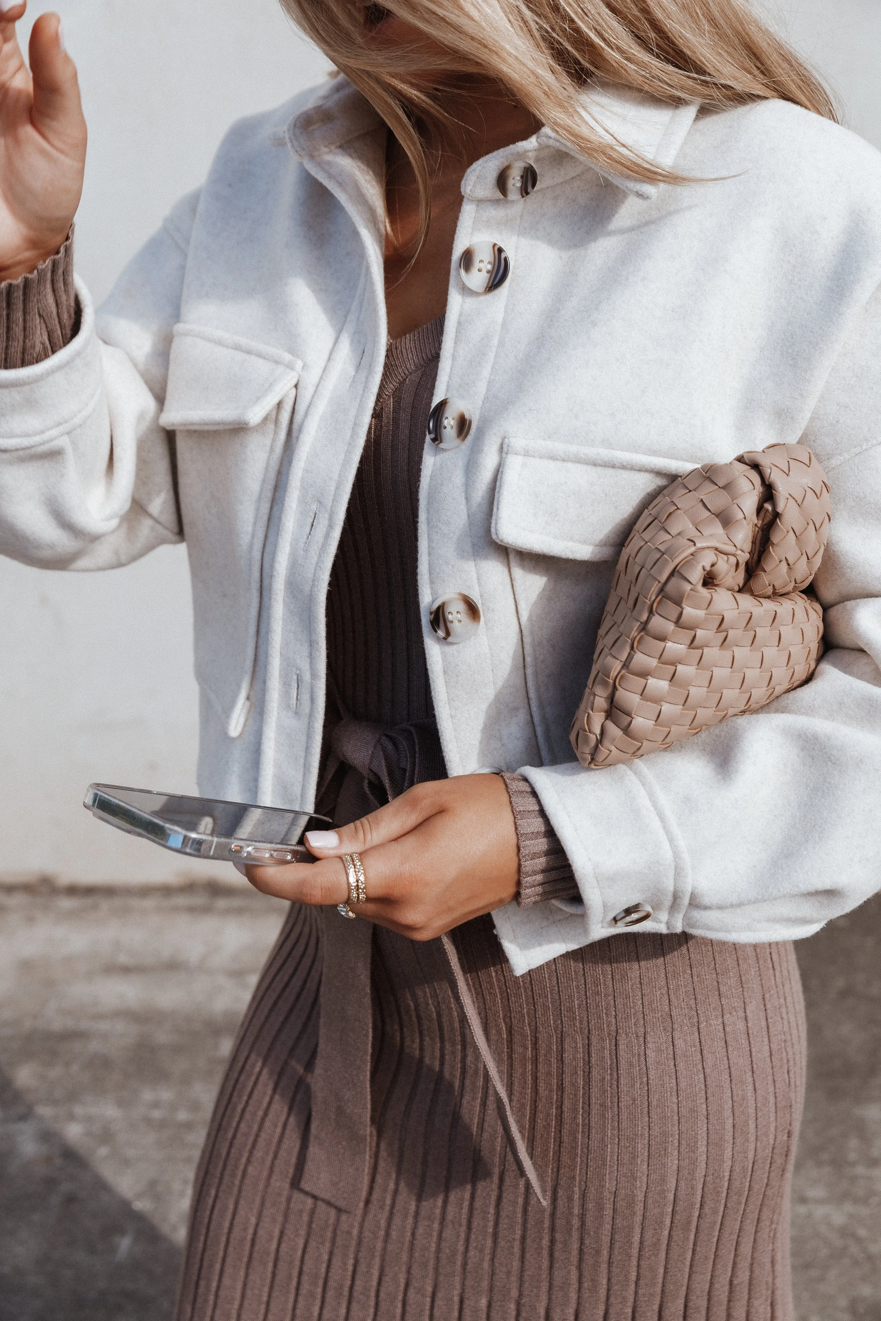 Liliana Double Pocket Jacket - Cream sold by Petal & Pup product image thumbnail 2