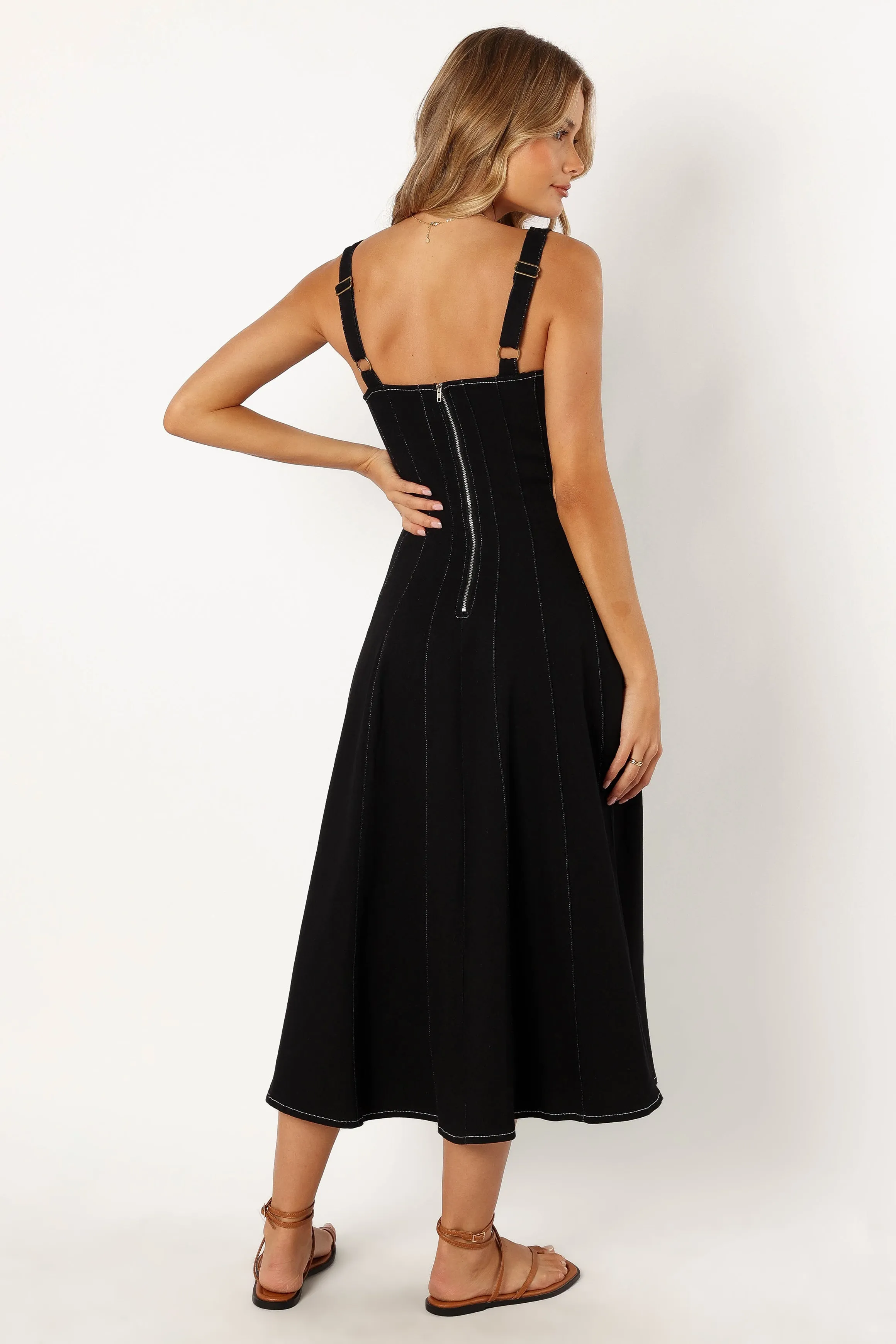 Una Midi Dress - Black sold by Petal & Pup product image thumbnail 3
