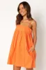 Serina Mini Dress - Orange sold by Petal & Pup