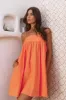 Serina Mini Dress - Orange sold by Petal & Pup