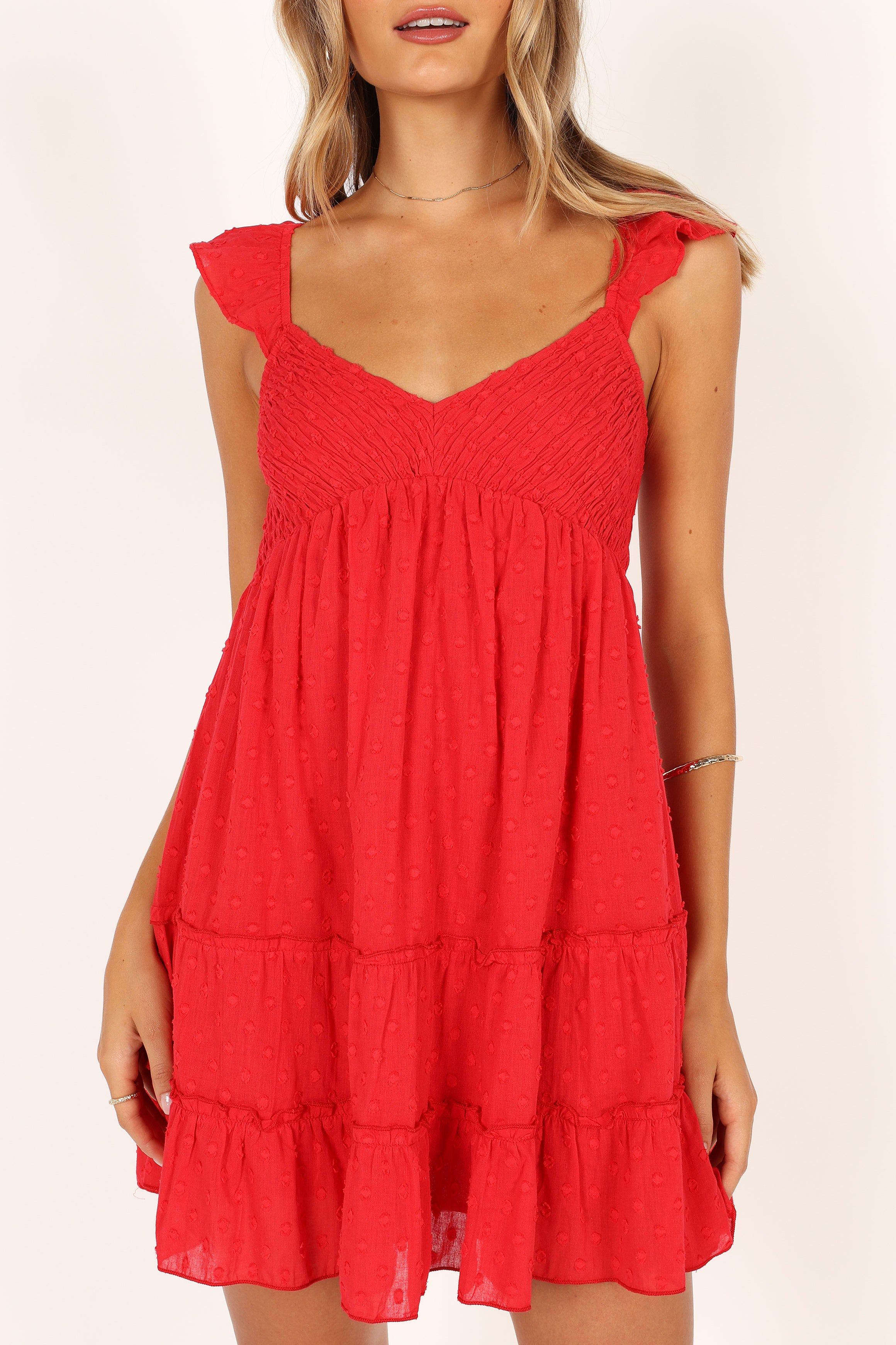 Demi Mini Dress - Red sold by Petal & Pup product image thumbnail 2