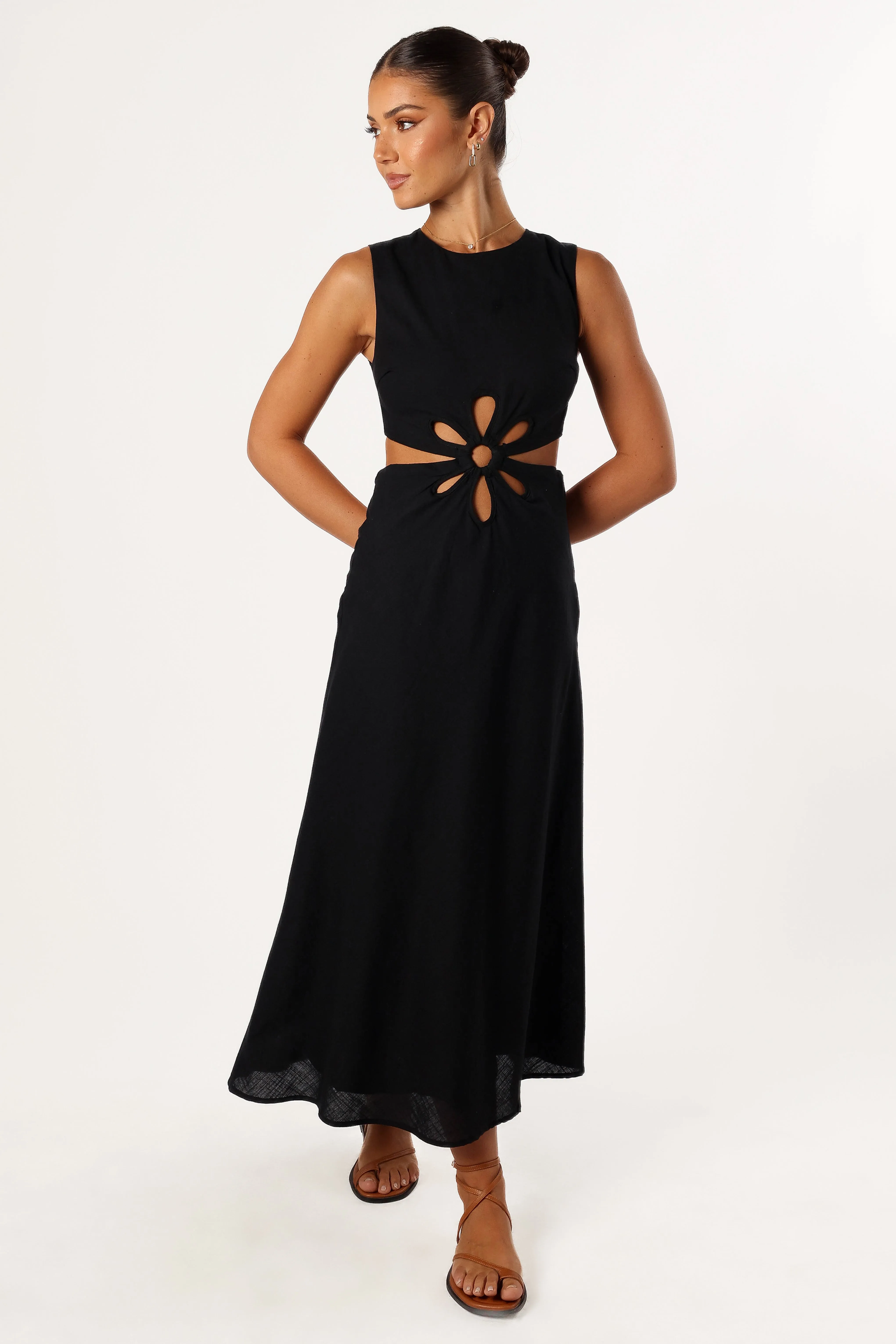 Sola Midi Dress - Black sold by Petal & Pup