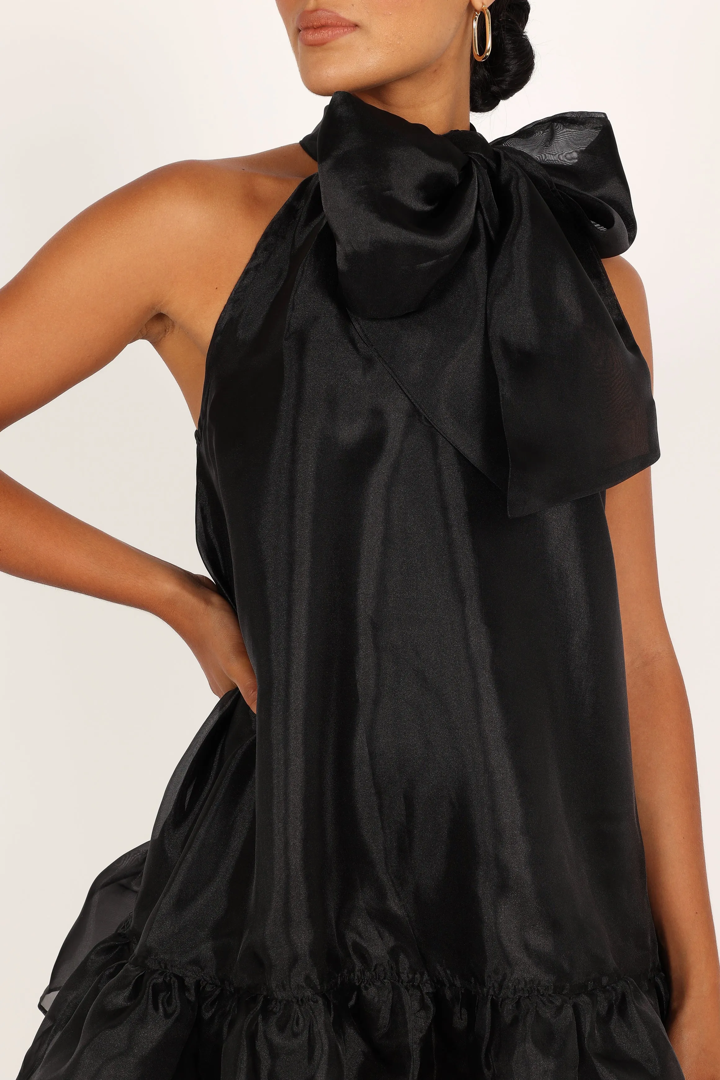 Sophia Bow Mini Dress - Black sold by Petal & Pup product image thumbnail 5