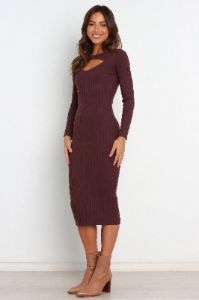 Irena Dress - Brown sold by Petal & Pup