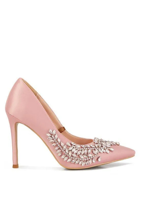 Ashlyn Embellished Pumps - Pink sold by Petal & Pup
