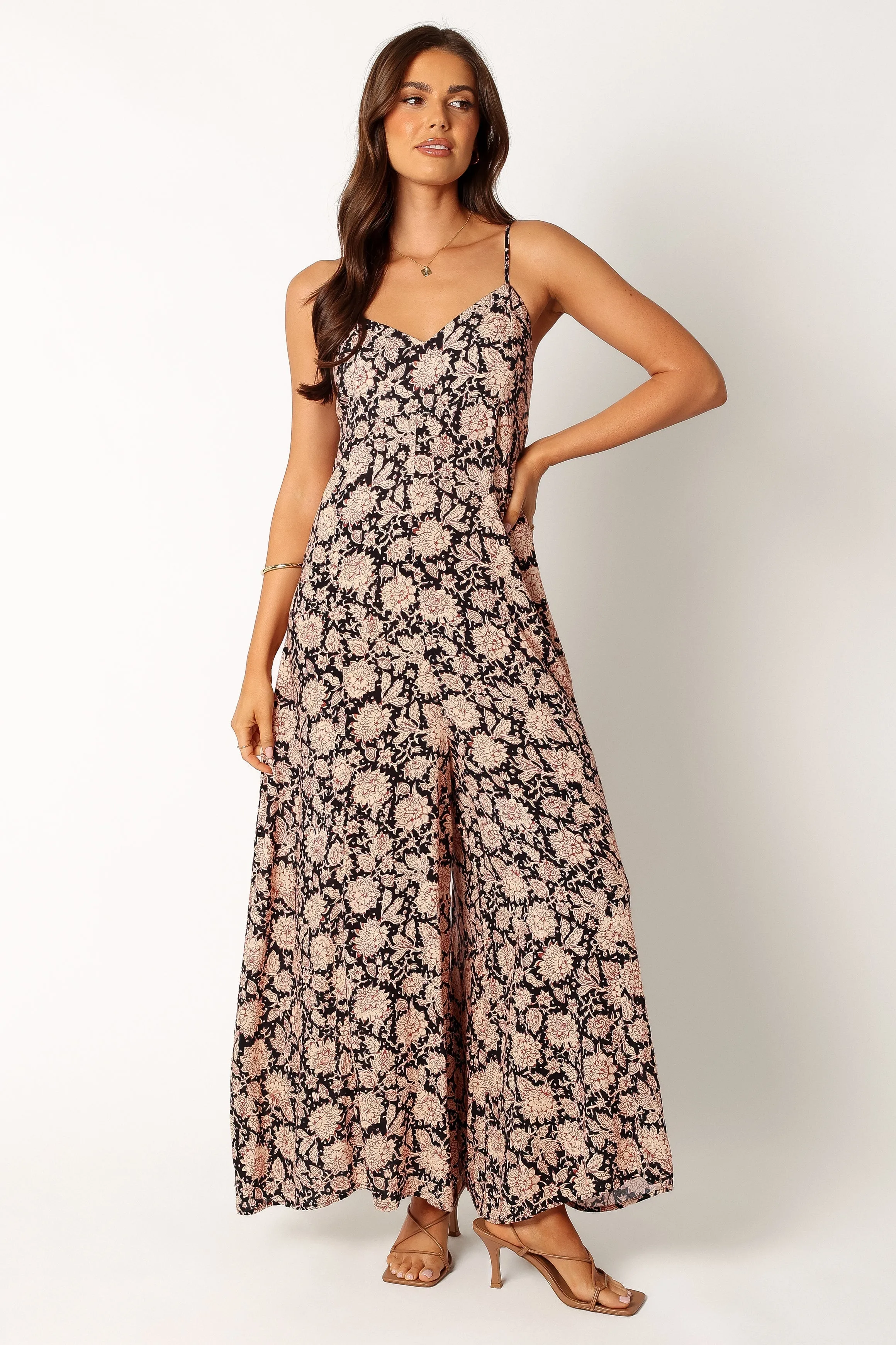 Imogen Wide Leg Jumpsuit - Black sold by Petal & Pup