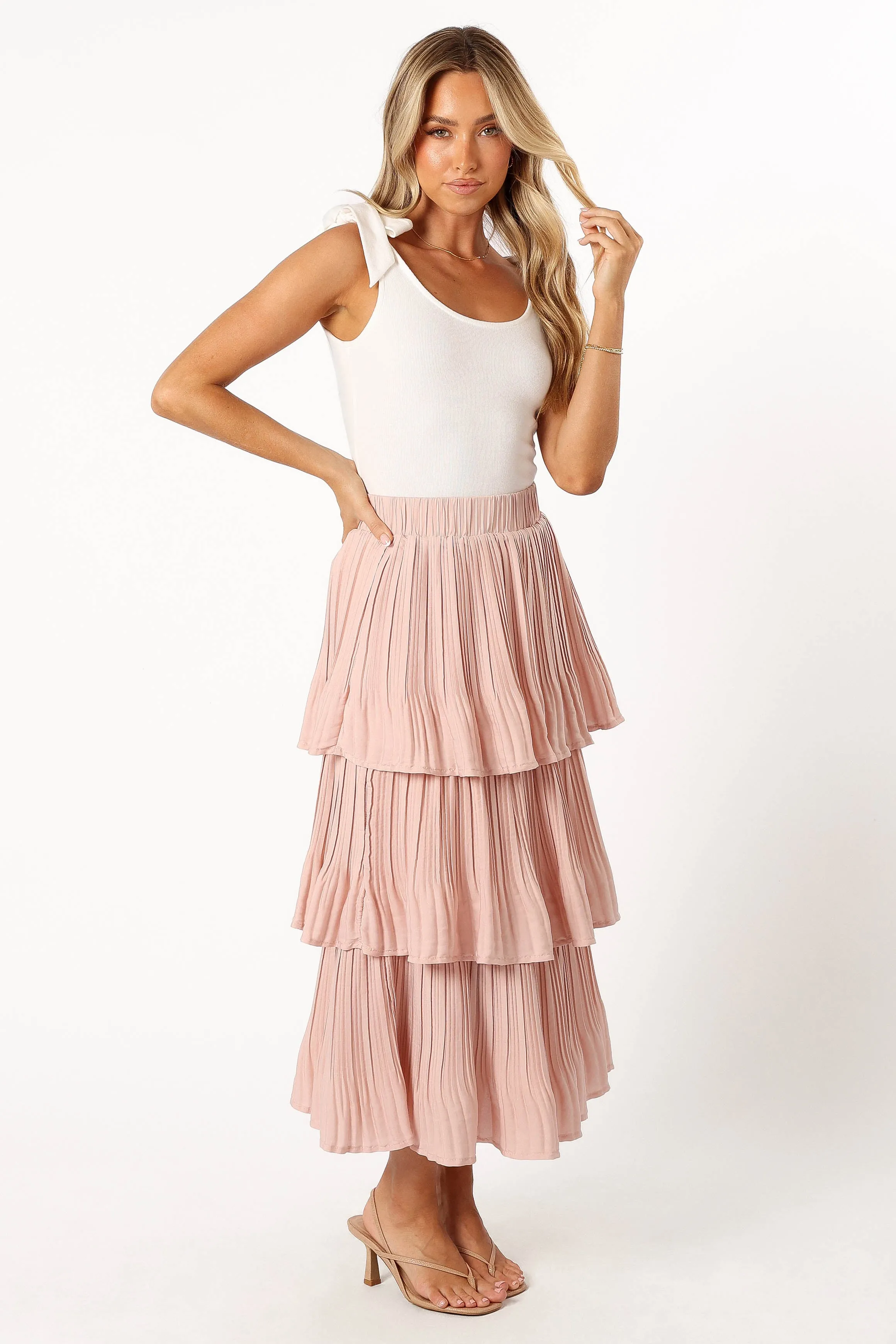 Rylan Maxi Skirt - Champagne Pink sold by Petal & Pup product image thumbnail 5