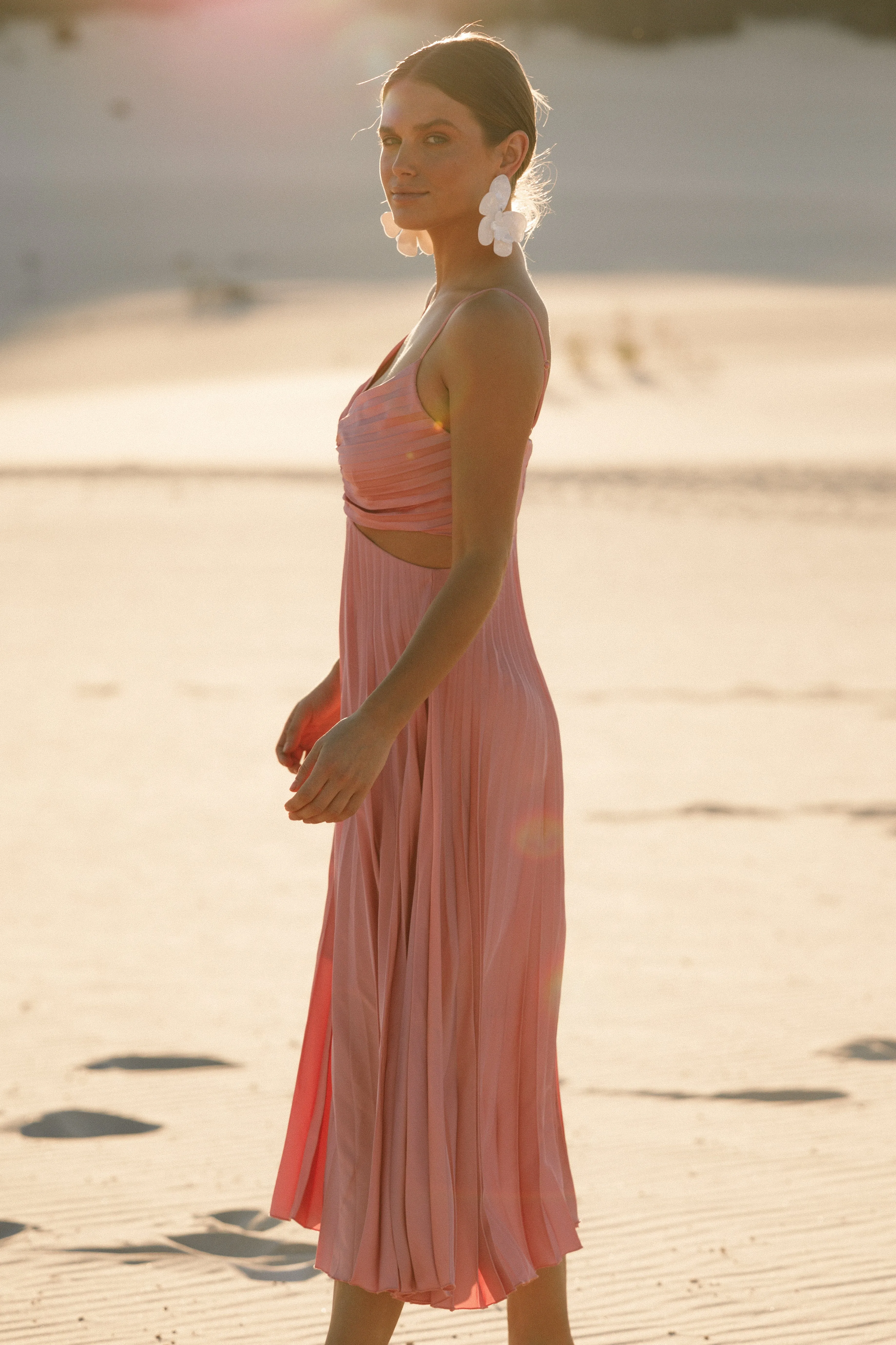 Niamh Midi Dress - Poppy Pink sold by Petal & Pup product image thumbnail 2