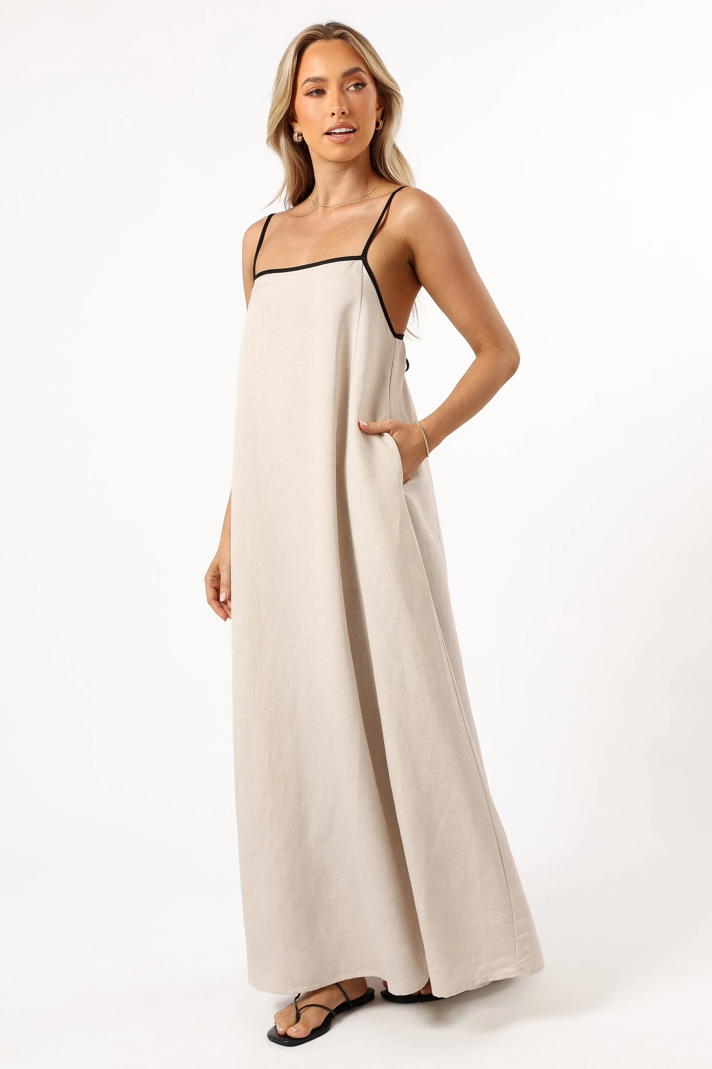 Elliana Maxi Dress - Beige sold by Petal & Pup product image thumbnail 2