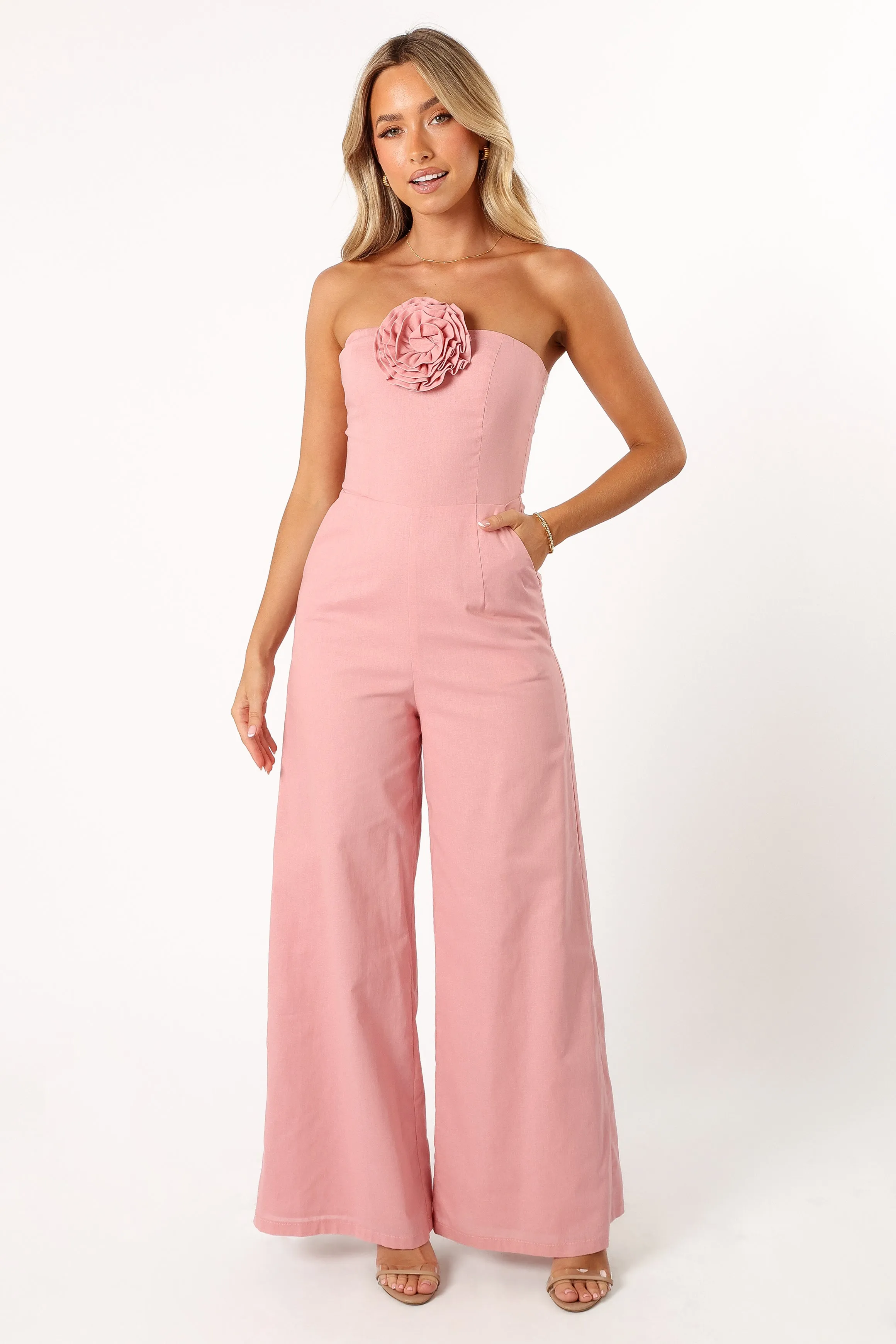 Daisy Strapless Jumpsuit - Dusty Rose sold by Petal & Pup product image thumbnail 5