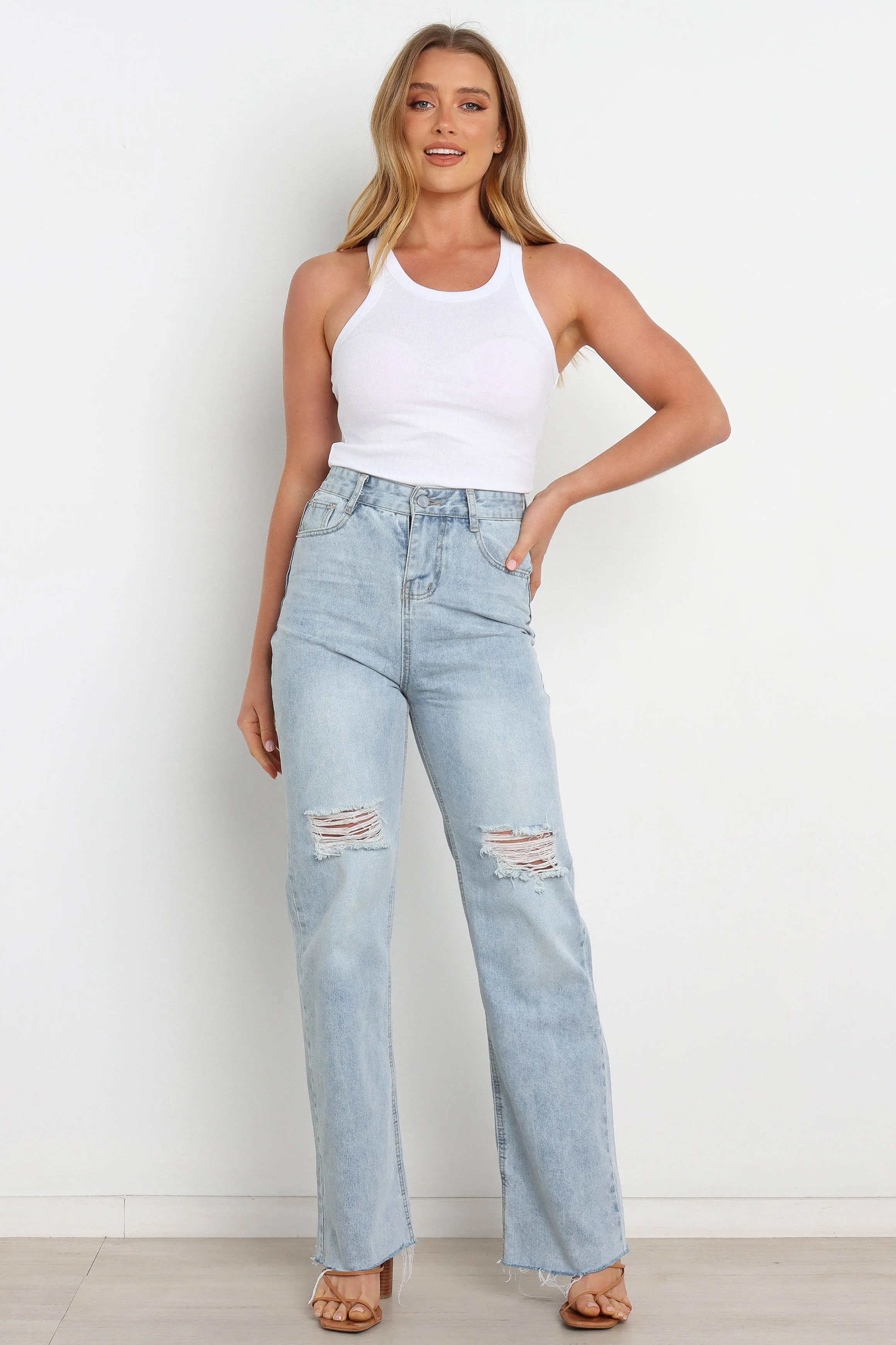 Chandler Jeans - Mid Wash sold by Petal & Pup