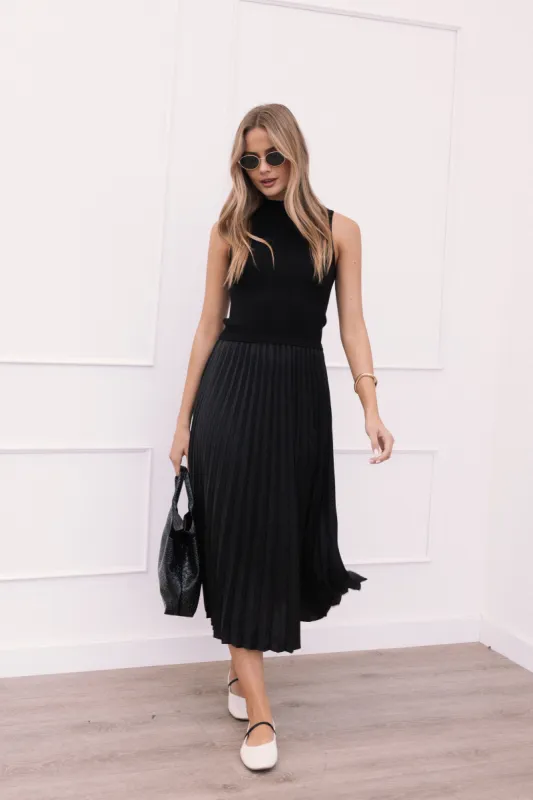 Maisey Midi Dress - Black sold by Petal & Pup