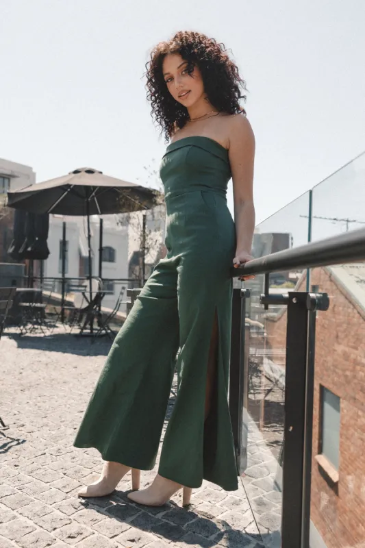 Tahari Jumpsuit - Olive sold by Petal & Pup