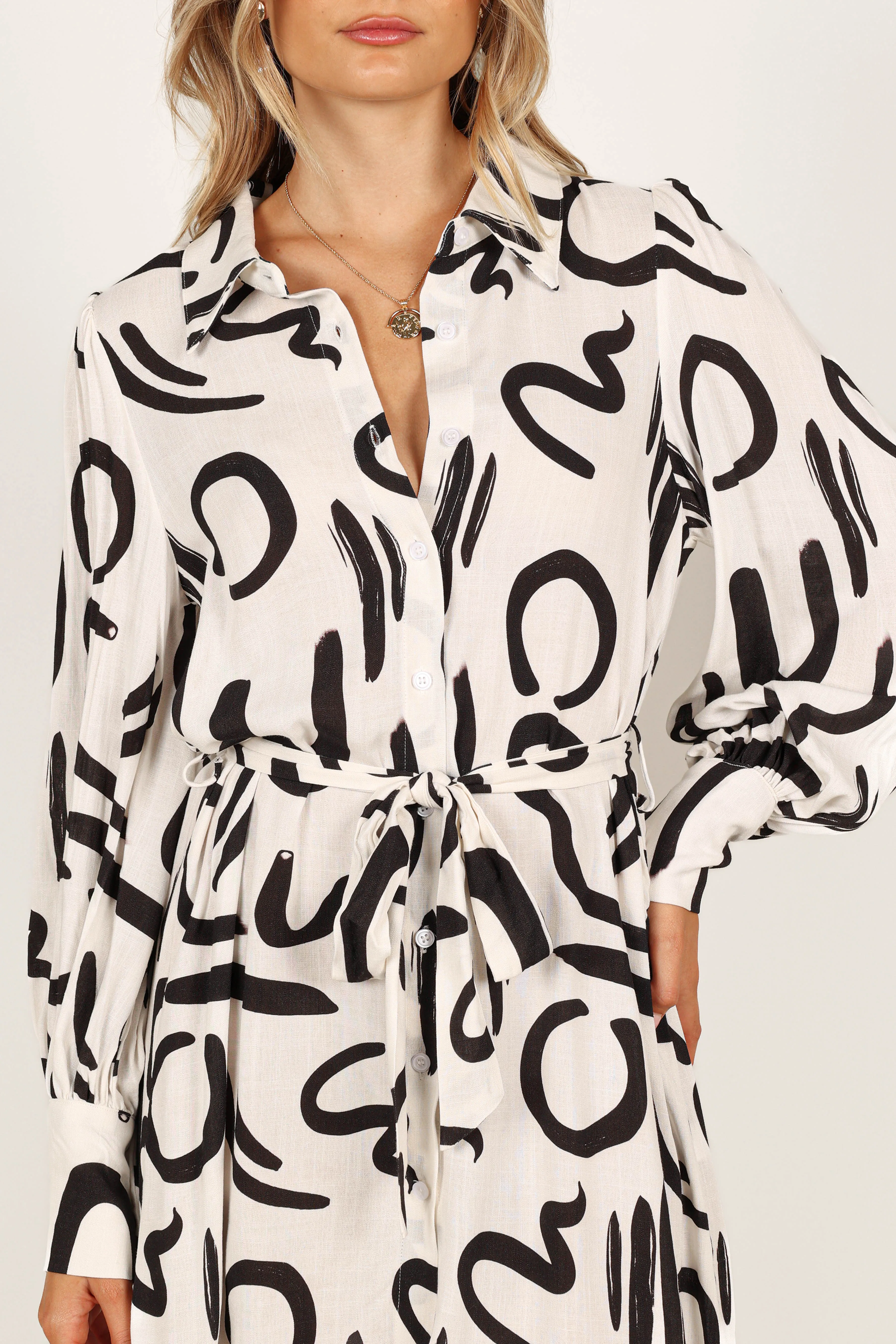 Cosmo Wrap Mini Dress - White/Black sold by Petal & Pup product image thumbnail 4