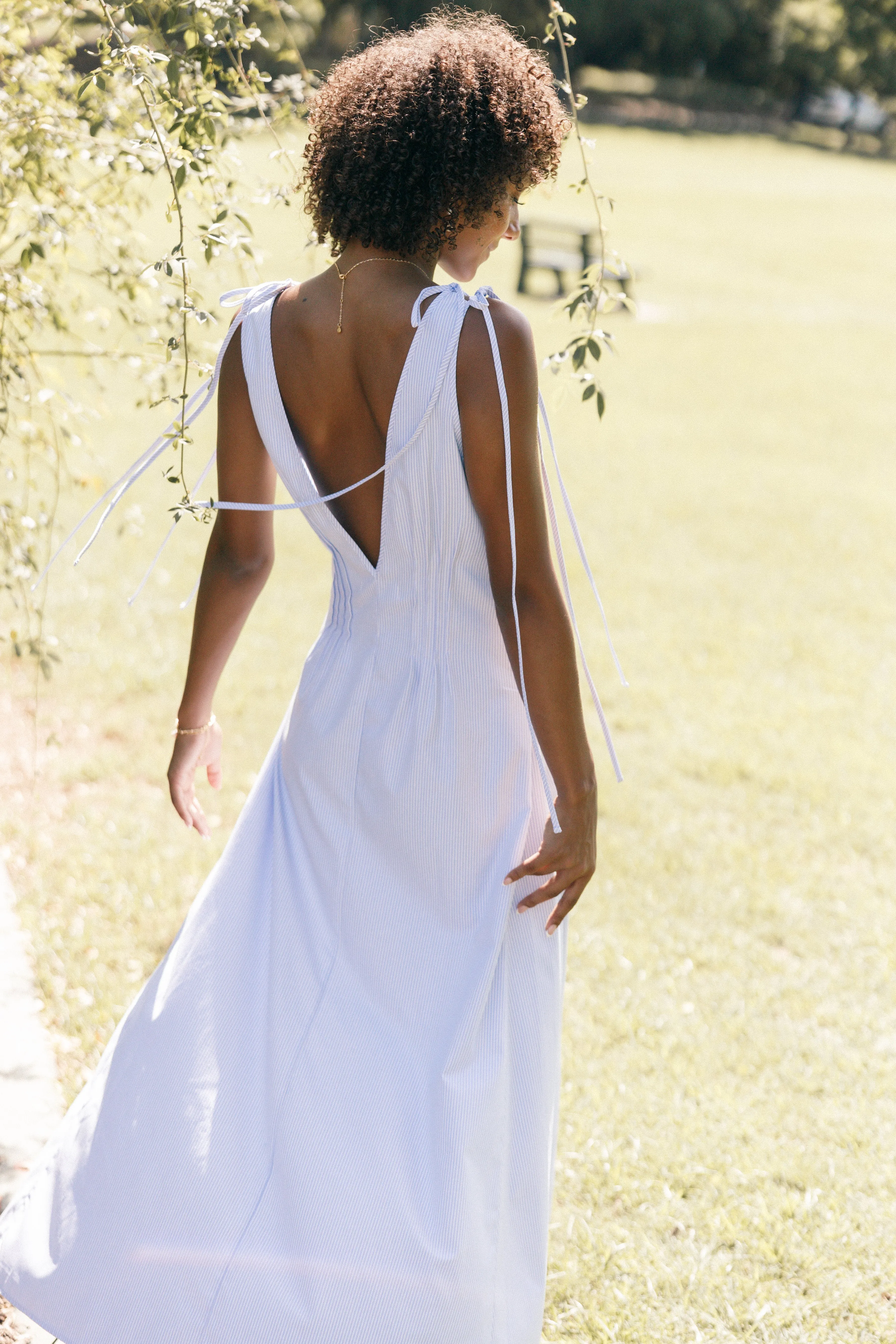 Jaynie Maxi Dress - Blue Stripe sold by Petal & Pup product image thumbnail 2