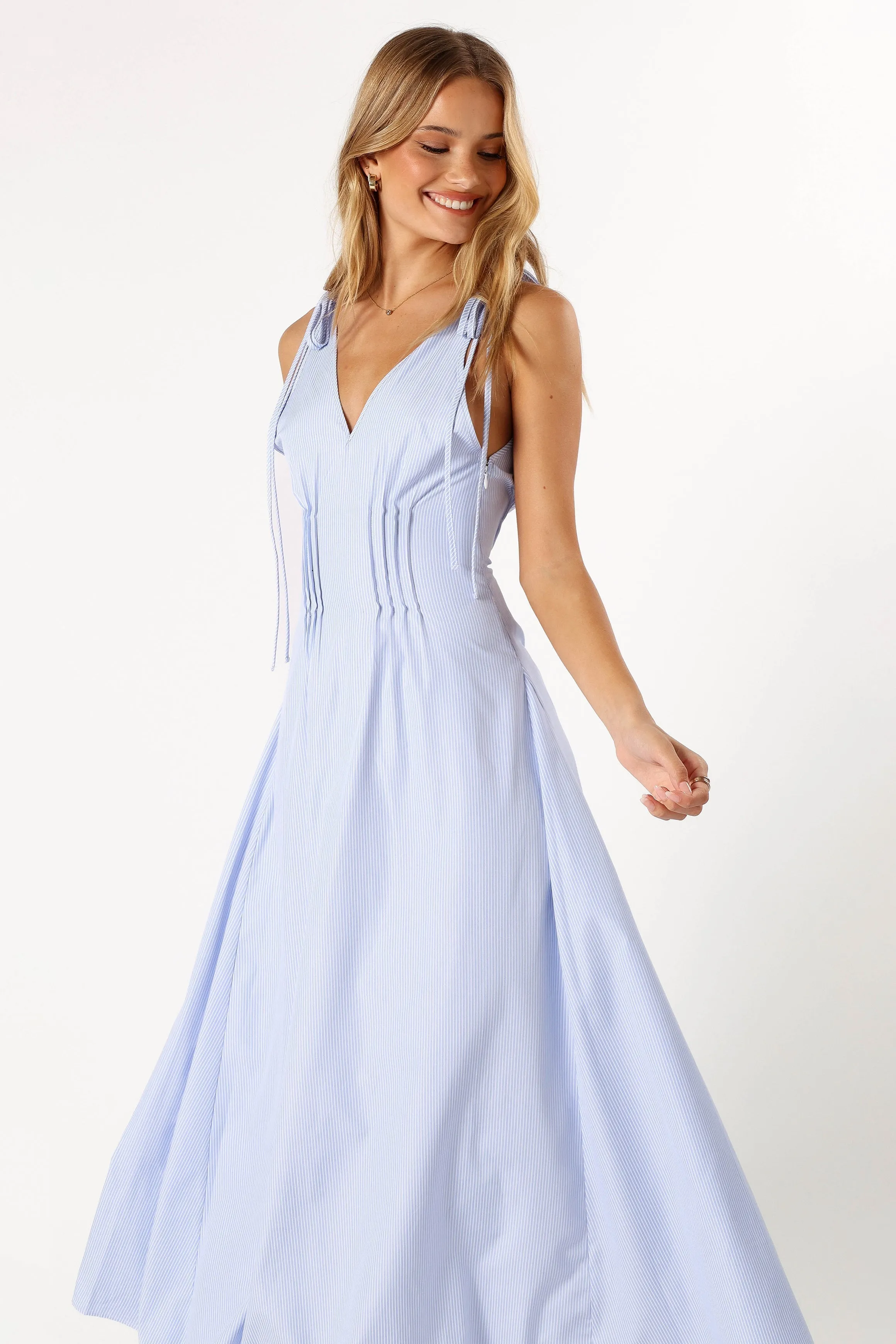 Jaynie Maxi Dress - Blue Stripe sold by Petal & Pup product image thumbnail 4