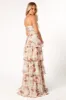 Mito Tiered Maxi Dress - Cream Floral sold by Petal & Pup