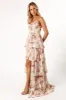 Mito Tiered Maxi Dress - Cream Floral sold by Petal & Pup