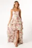 Mito Tiered Maxi Dress - Cream Floral sold by Petal & Pup