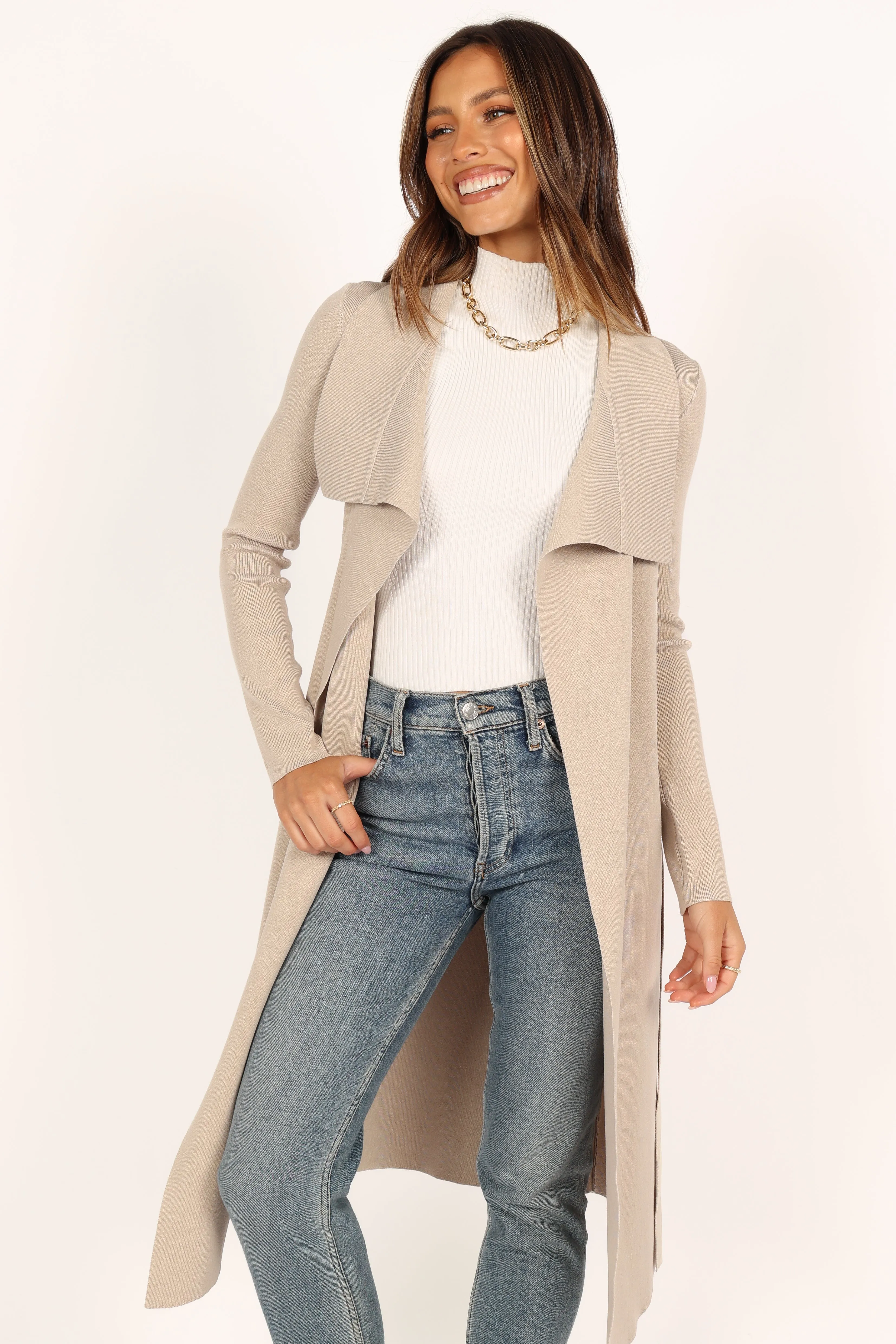 Audrina Cardigan - Stone sold by Petal & Pup