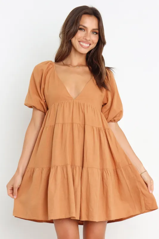 Lorey Dress - Tan made by Petal & Pup