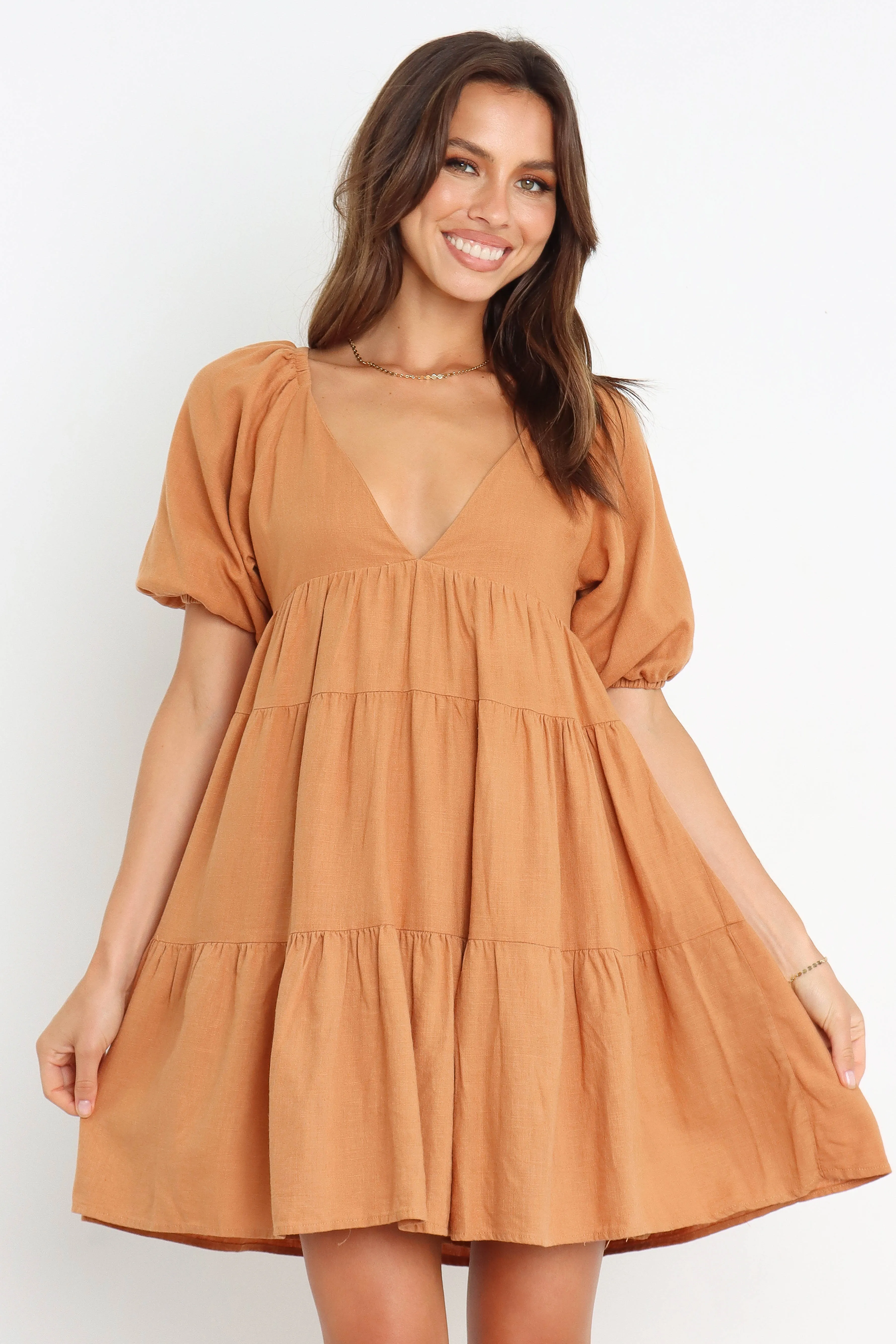 Lorey Dress - Tan sold by Petal & Pup