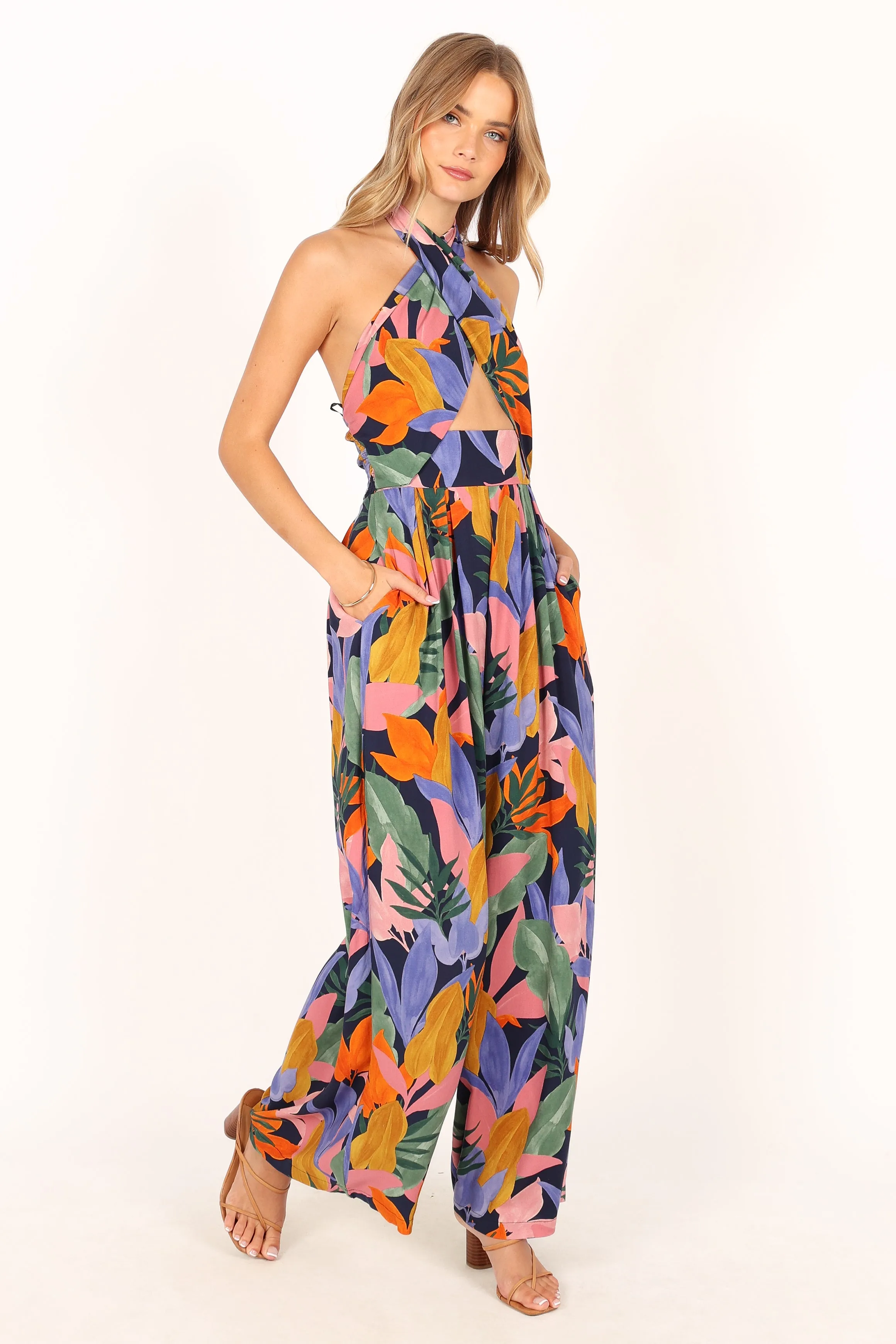 LeLe Halter Jumpsuit - Multi sold by Petal & Pup product image thumbnail 3