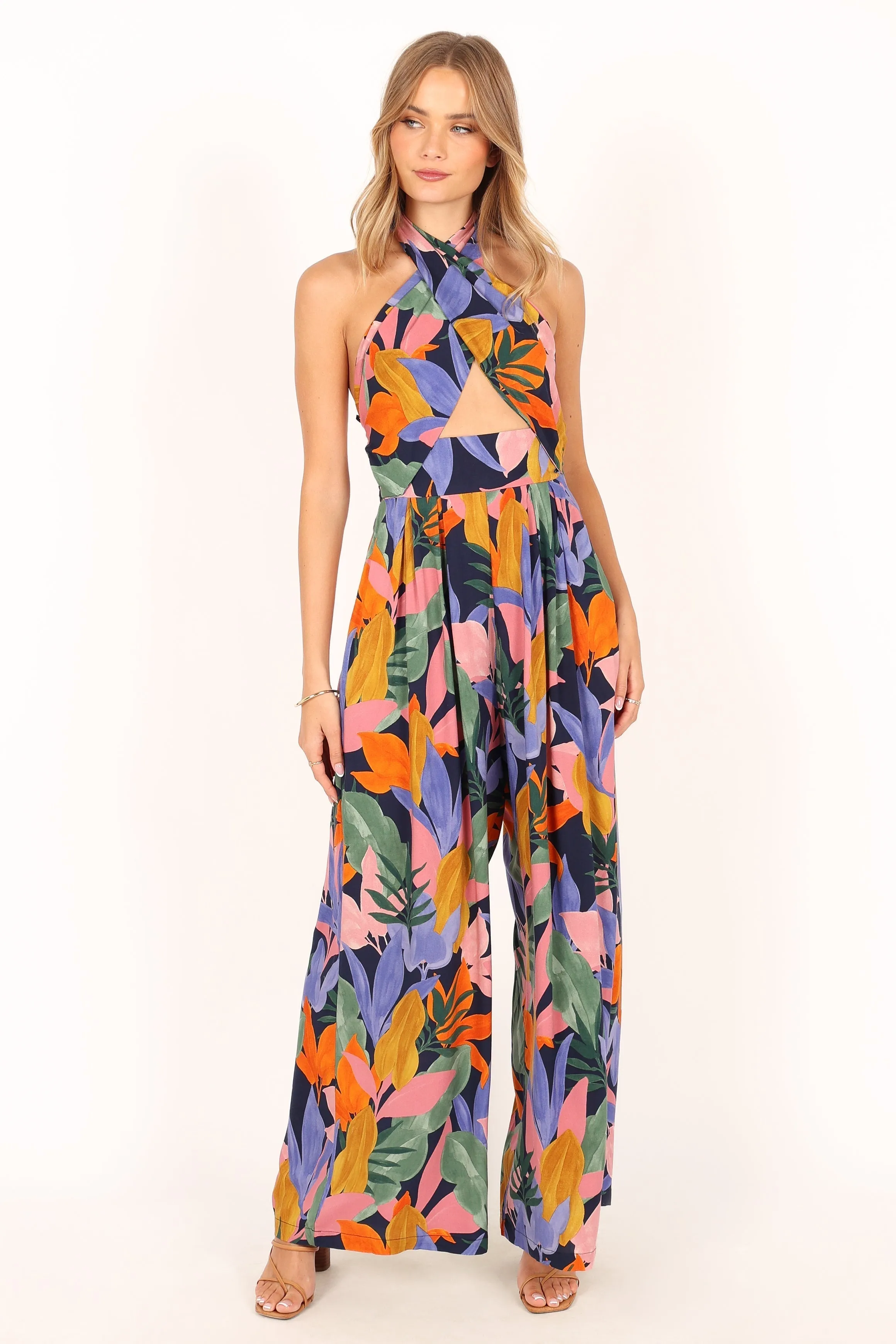 LeLe Halter Jumpsuit - Multi sold by Petal & Pup