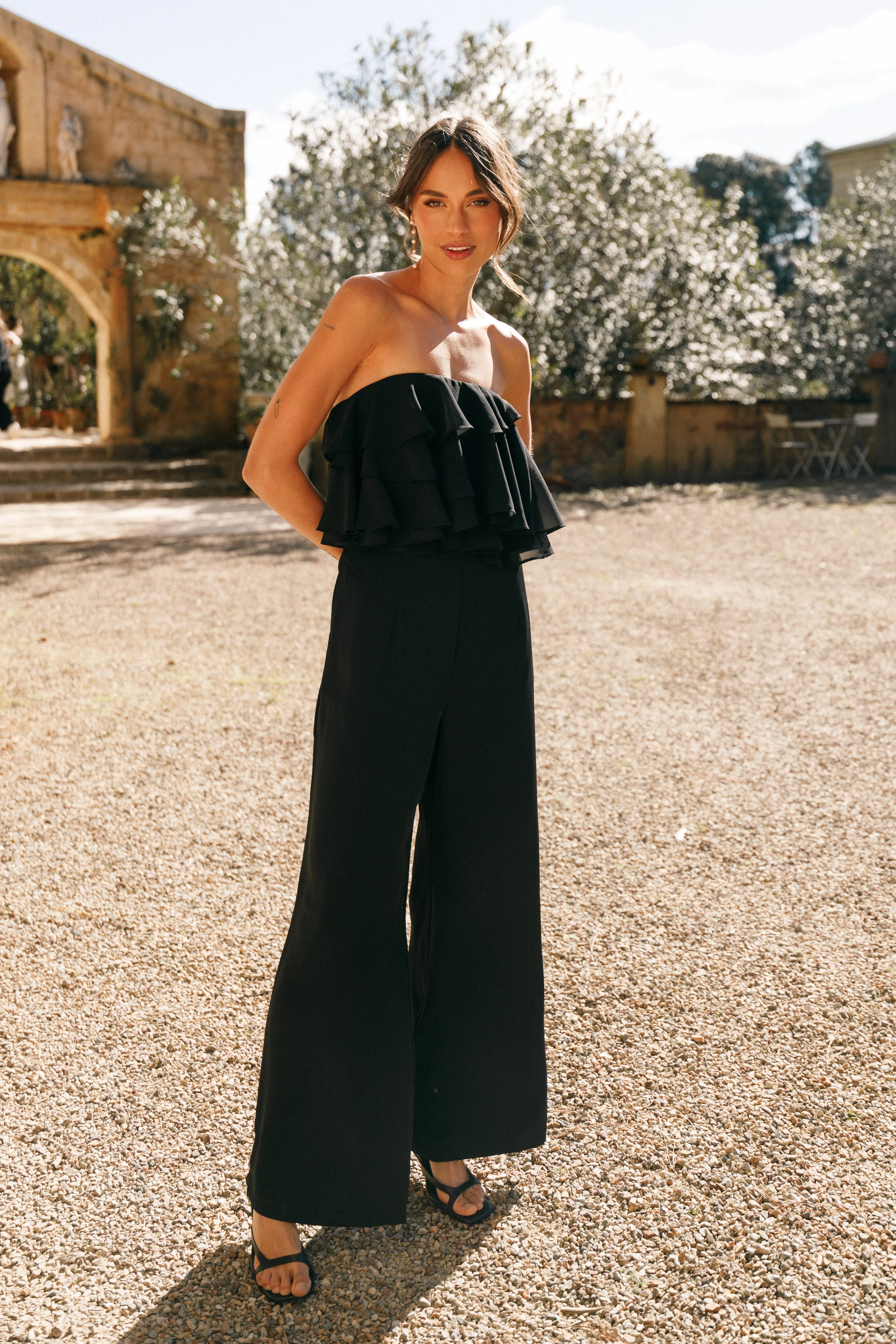 Georgiana Jumpsuit - Black sold by Petal & Pup