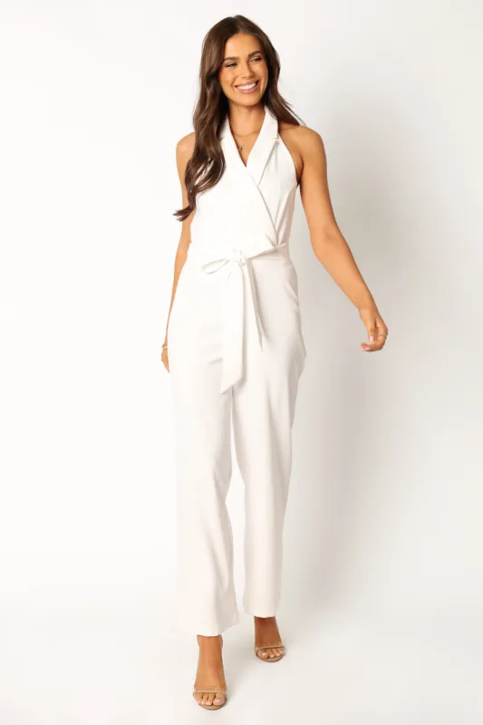Tally Jumpsuit - White sold by Petal & Pup