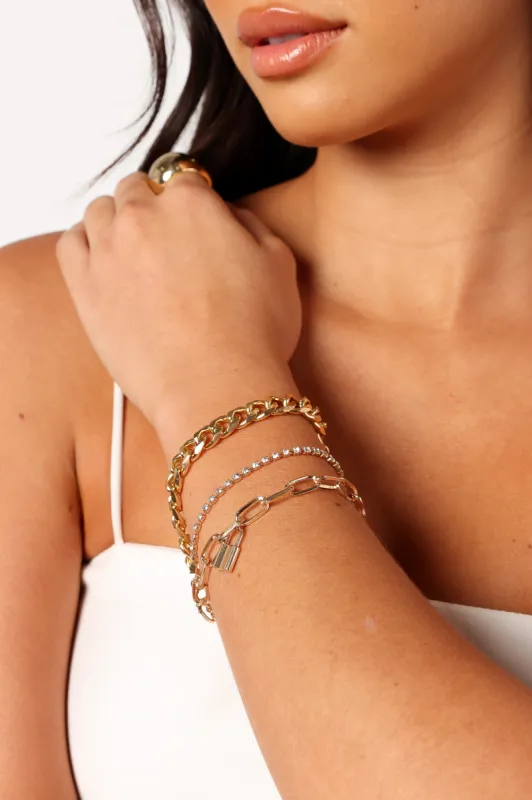 Lexie Bracelet Set - Gold sold by Petal & Pup