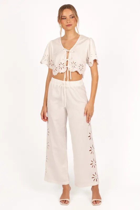 Chloe Two Piece Set - White sold by Petal & Pup