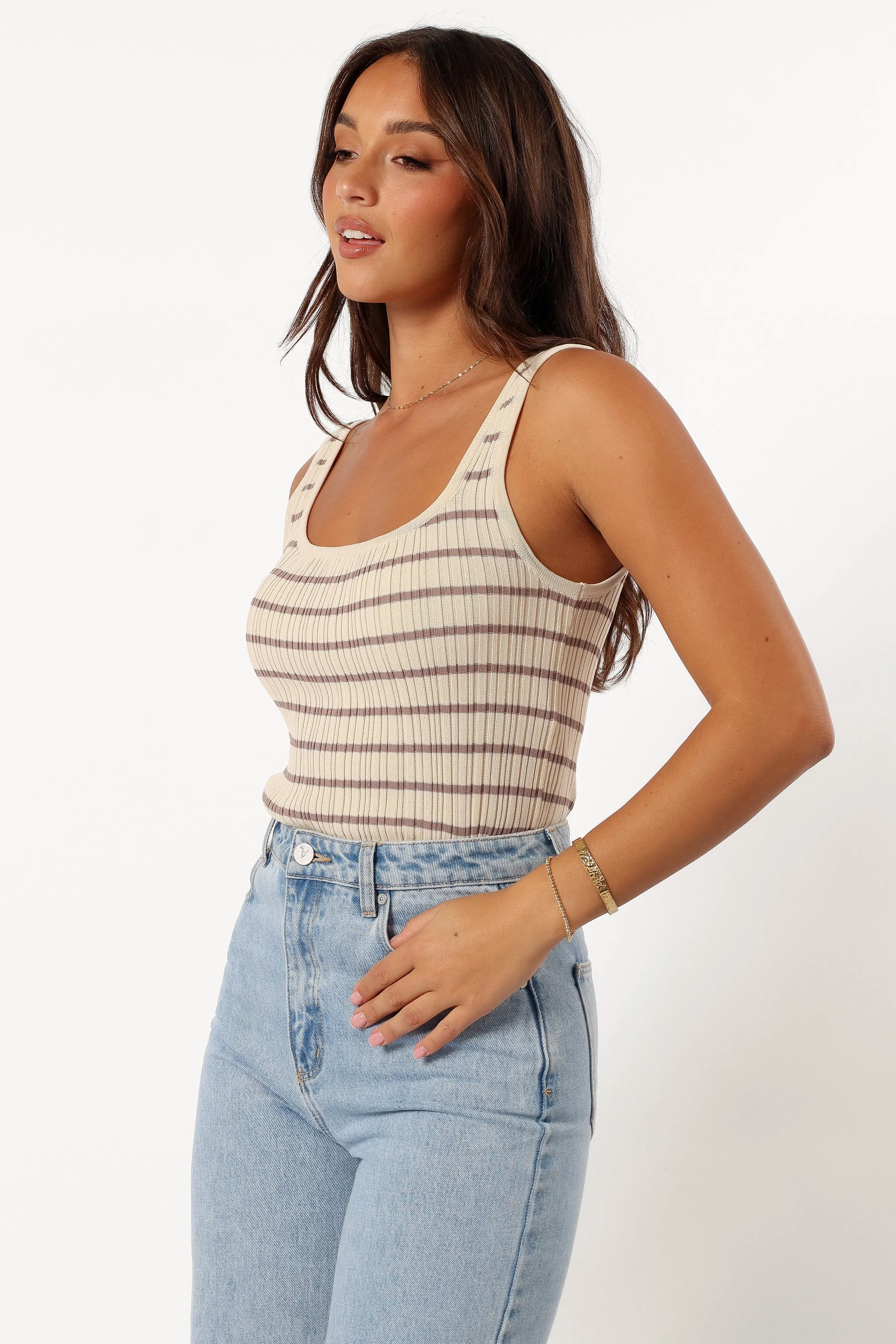 Milla Knit Top - Cream Mocha sold by Petal & Pup product image thumbnail 5