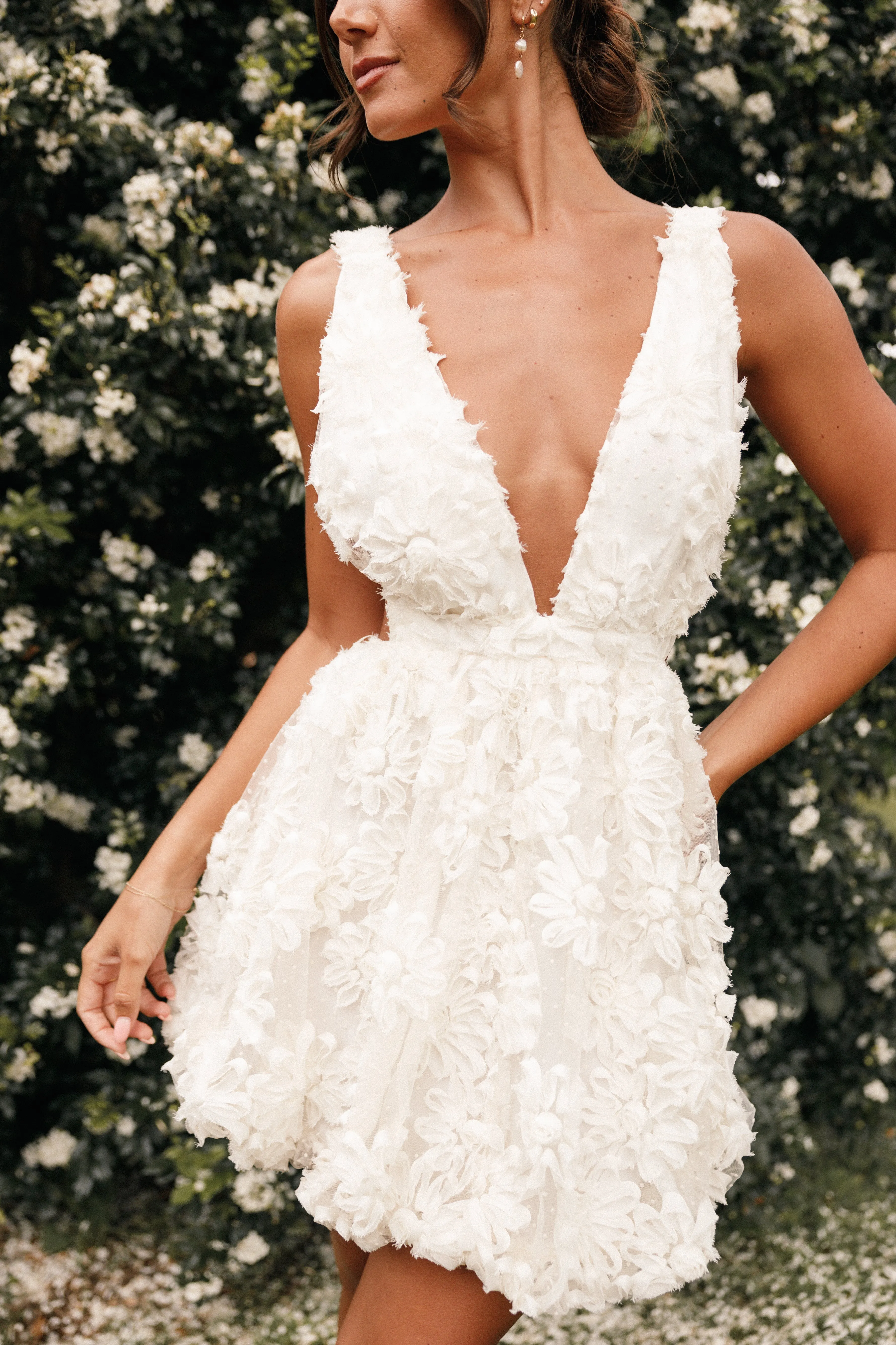 Atti Mini Dress - Cream sold by Petal & Pup product image thumbnail 3