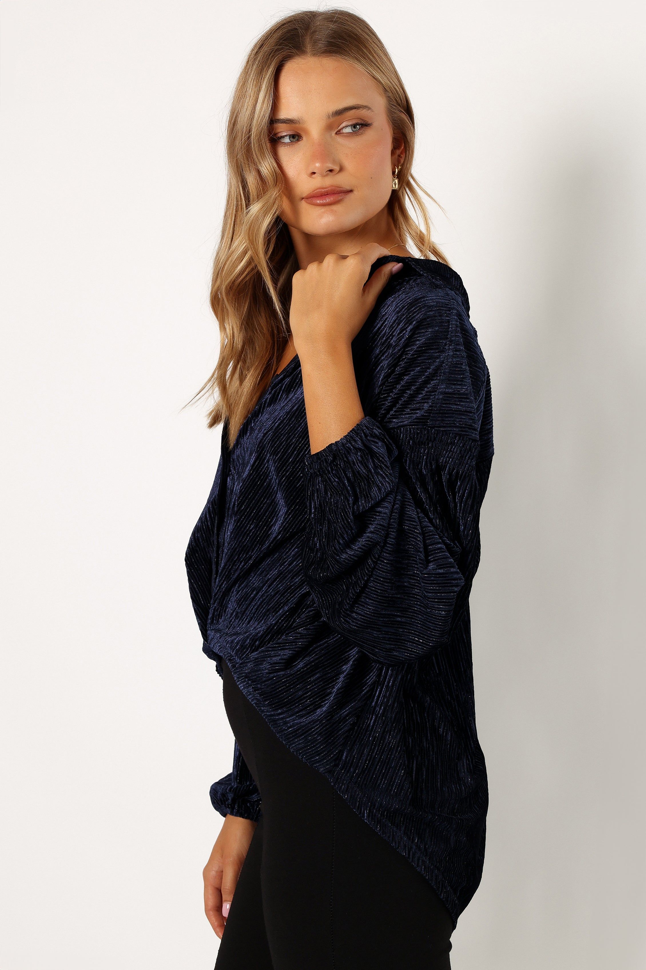 Cadence Long Sleeve Top - Navy sold by Petal & Pup product image thumbnail 3