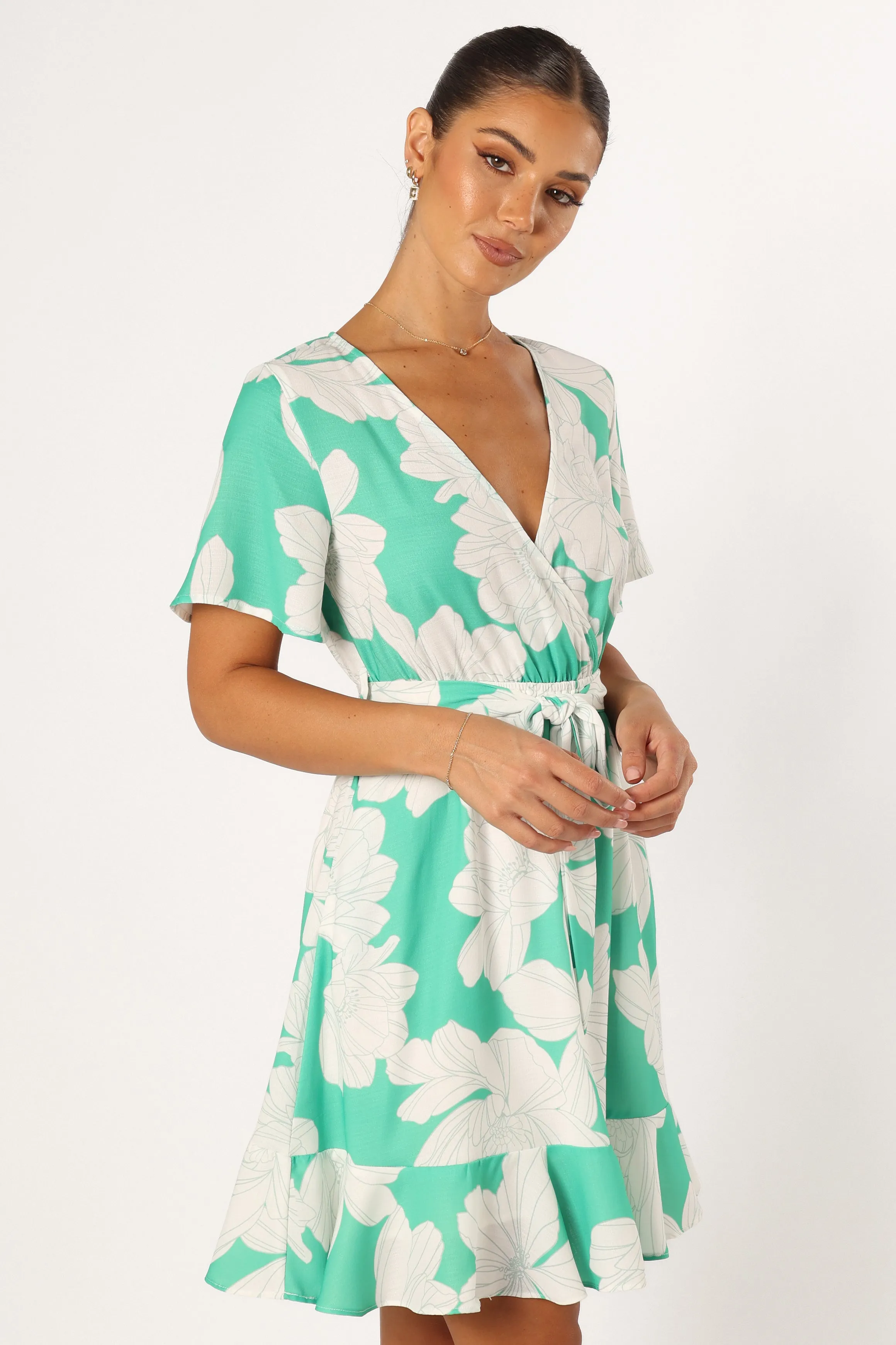 Rylan Mini Dress - Green Floral sold by Petal & Pup product image thumbnail 4